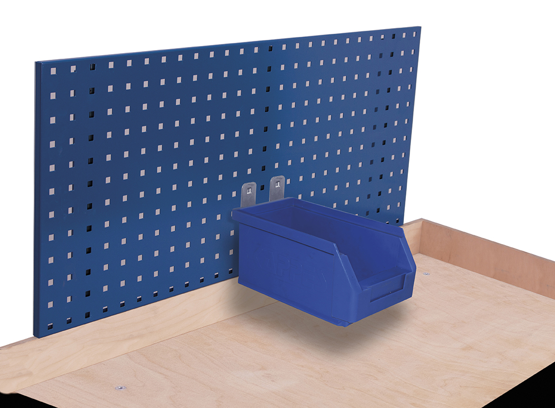 Robuste Materialkiste aus Polyethylen, beständig von -40 °C bis +80 °C, blau, 140 × 290 × 130 mm
