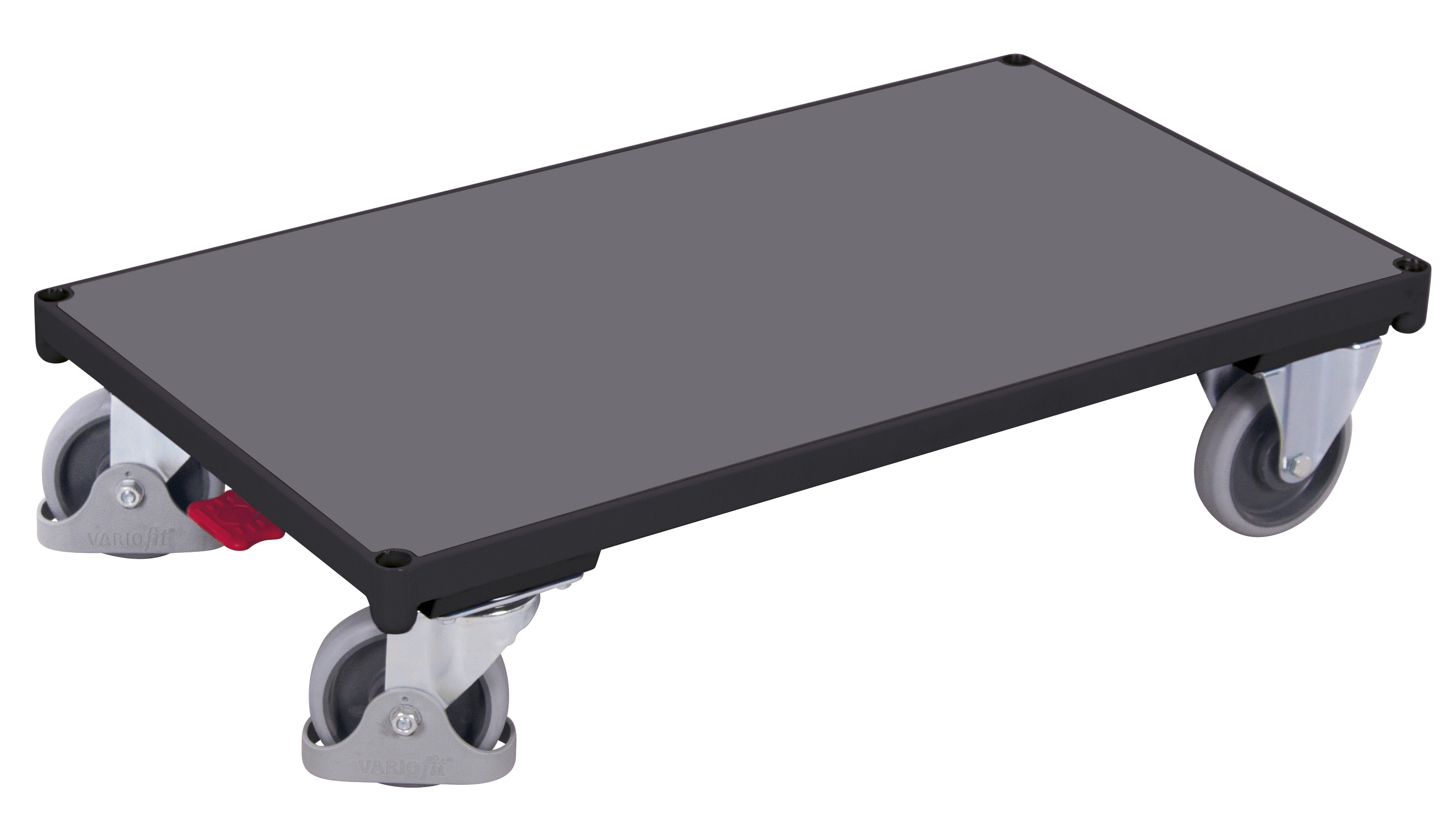 XXL-Plattformwagen 1260 x 800 mm mit Holzladefläche, 500 kg Traglast, RAL 7016, ideal für Lager & Werkstatt