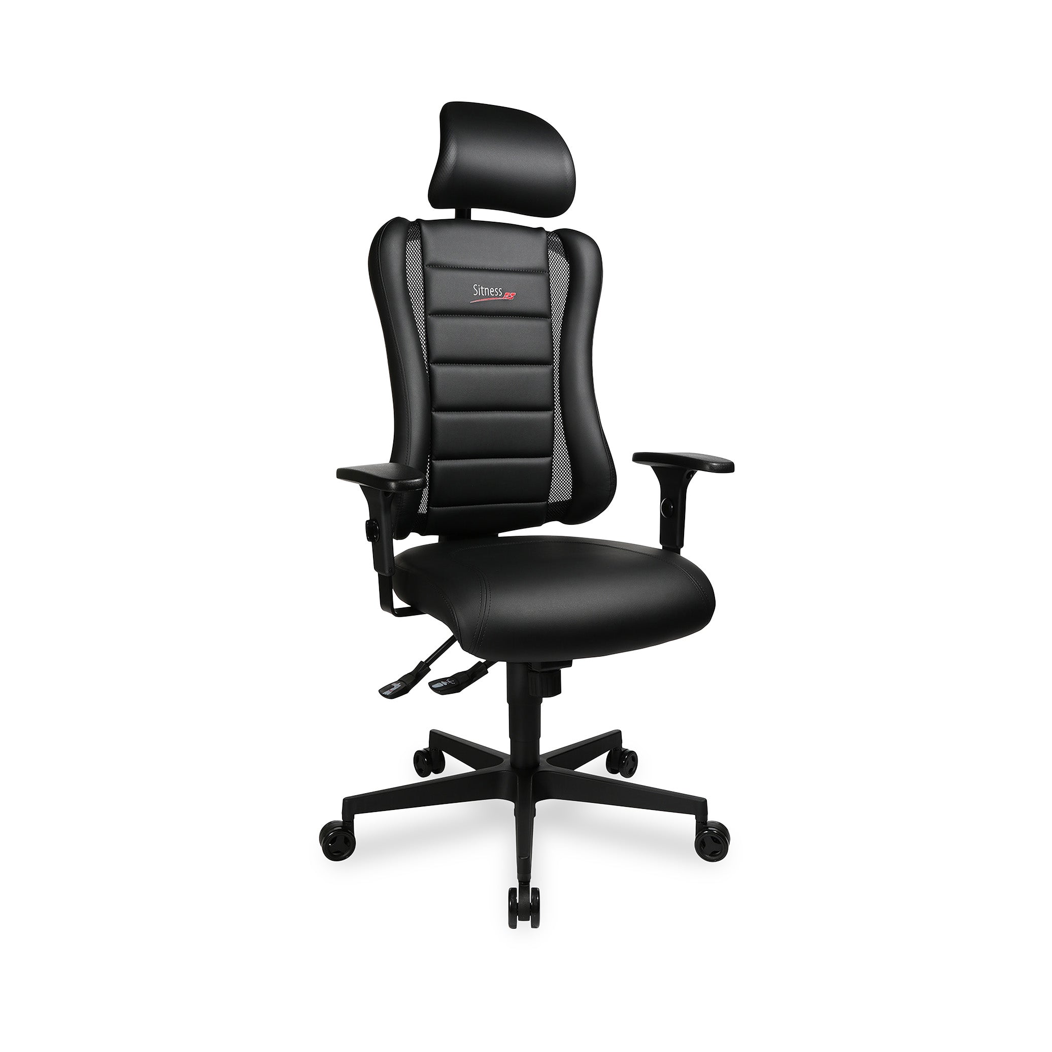 Bürodrehstuhl Sitness RS – Ergonomischer Bürostuhl mit Sitness‑Gelenk & 2‑farbigem Design, GS geprüft – Schwarzes Polster Bürodrehstuhl Sitness RS – Ergonomischer Bürostuhl mit Sitness‑Gelenk & 2‑farbigem Design, GS geprüft – Schwarzes Polster