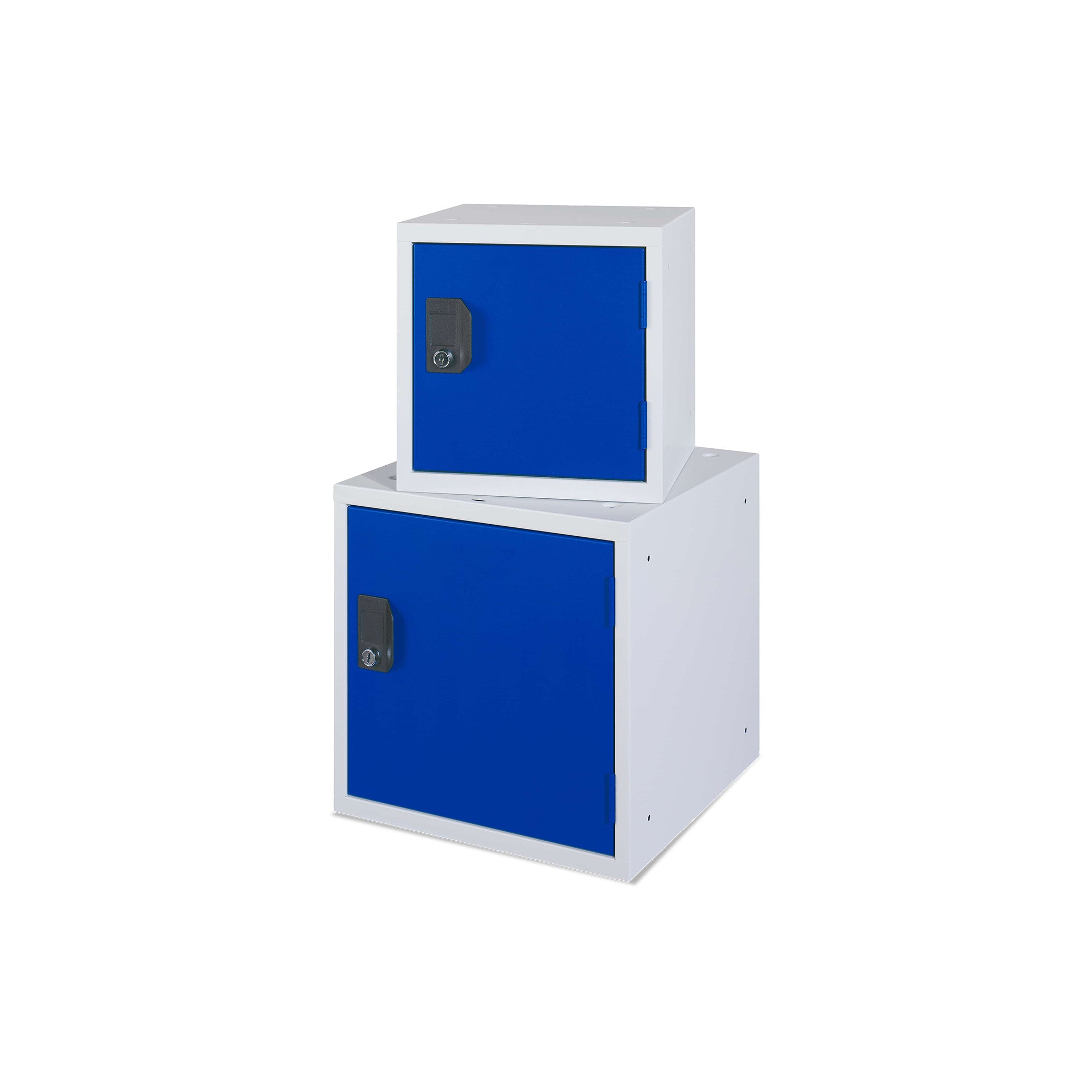 Modularer Schließfachwürfel 305 × 305 × 305 mm, Lichtgrau/Enzianblau – flexibel erweiterbares Aufbewahrungssystem Modularer Schließfachwürfel 450 × 450 × 450 mm, Lichtgrau/Enzianblau – flexibel erweiterbares Aufbewahrungssystem