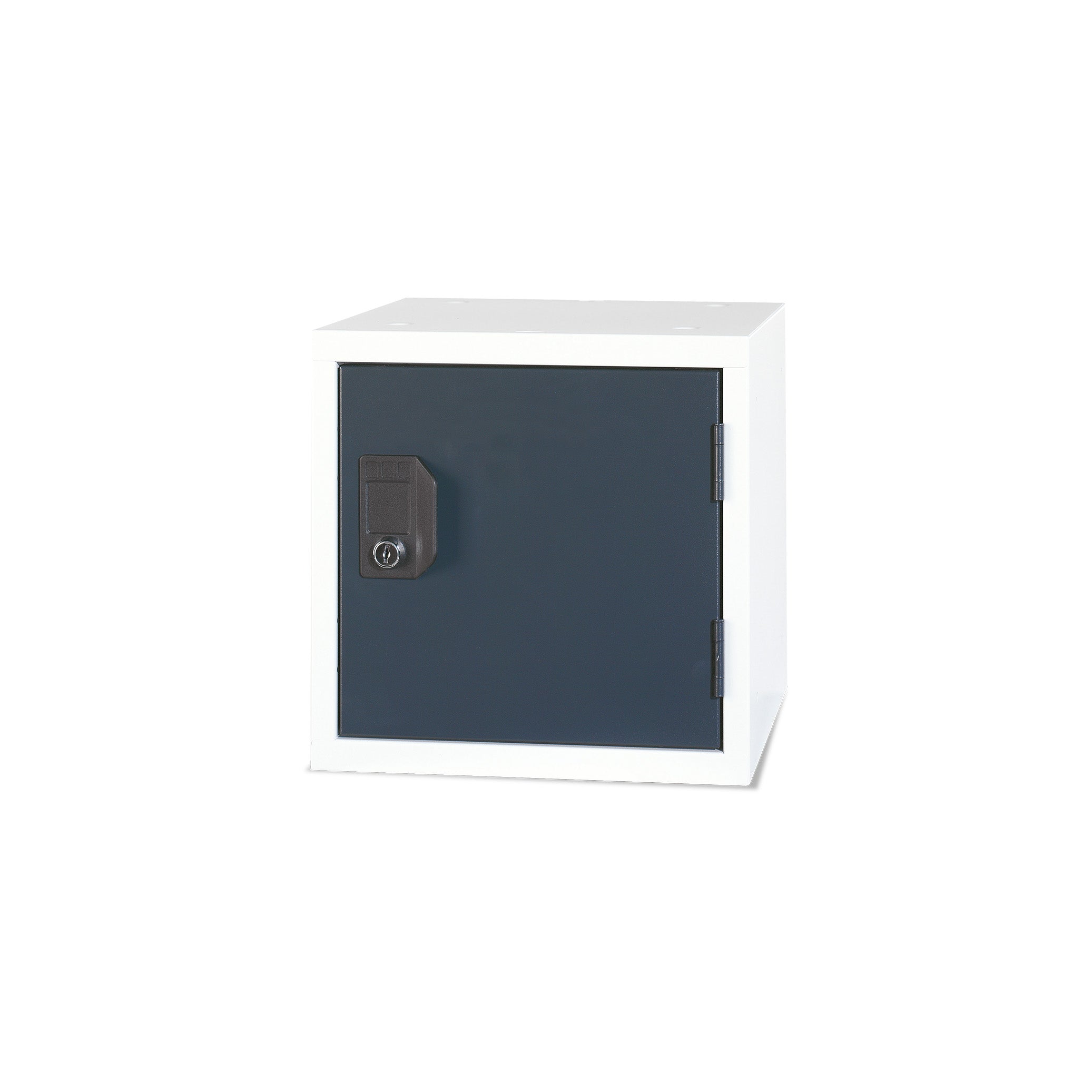 Modularer Schließfachwürfel 450 × 450 × 450 mm, Lichtgrau/Anthrazit – flexibel erweiterbares Aufbewahrungssystem