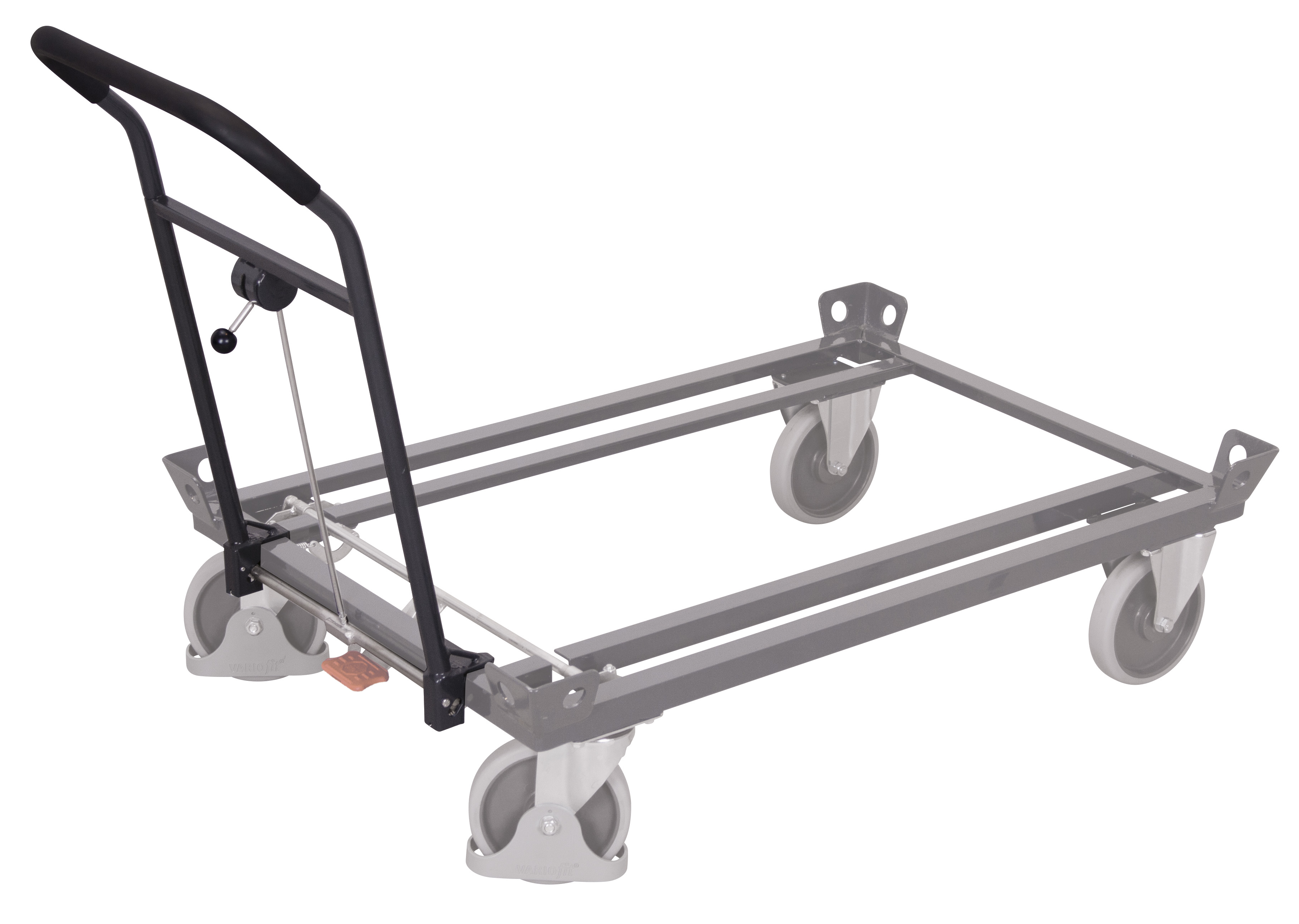 Vielseitiger Schiebebügel mit Spannverschluss für Fahrgestelle 450 × 335 × 825 mm, RAL 7016, ideal für Lager & Werkstatt Vielseitiger Schiebebügel mit Spannverschluss für Fahrgestelle 450 × 335 × 825 mm, RAL 7016, ideal für Lager & Werkstatt