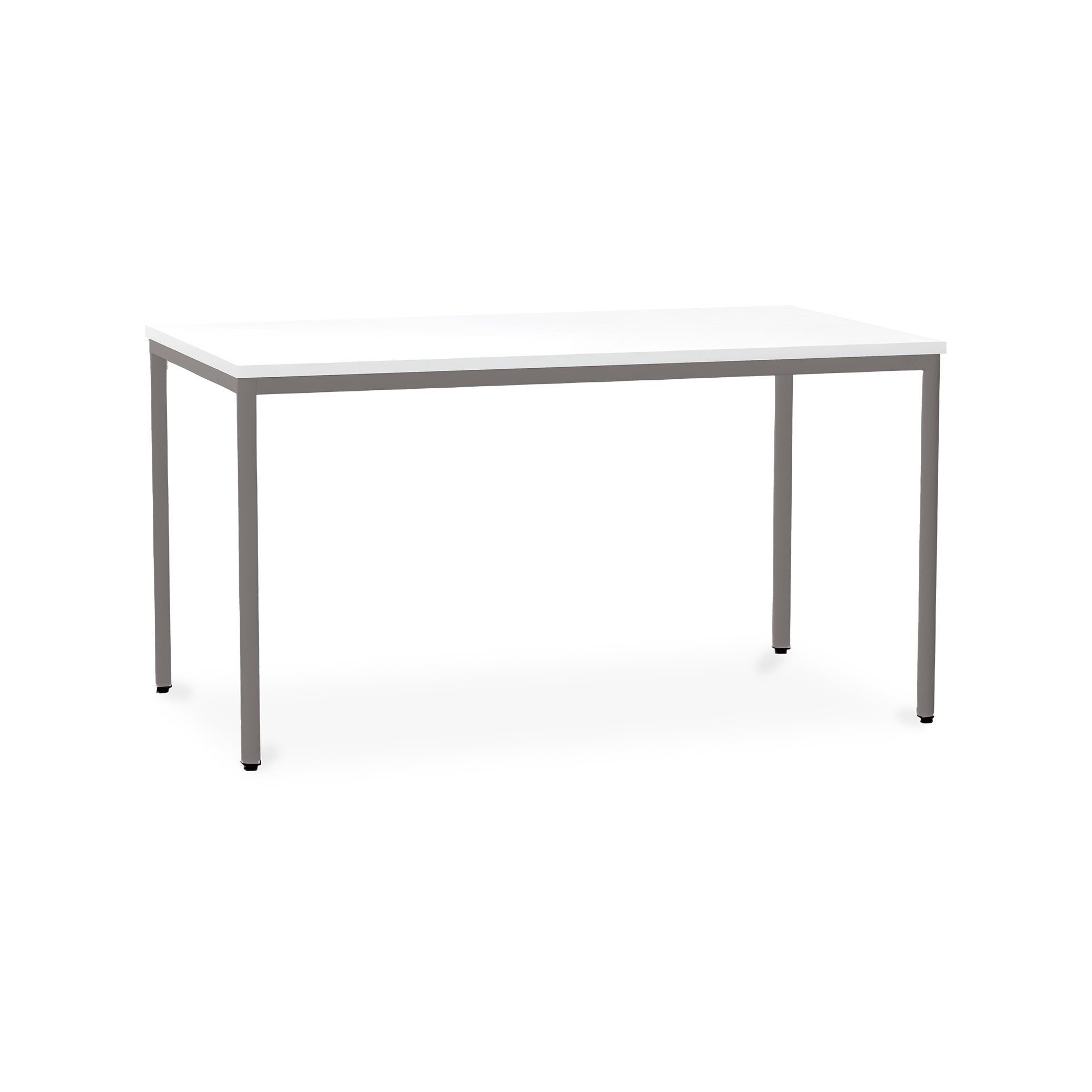 Stabiler Mehrzwecktisch 1400 × 800 × 750 mm, Rechteckfüße, Dekor Weißaluminium/Weiß – vielseitig einsetzbar