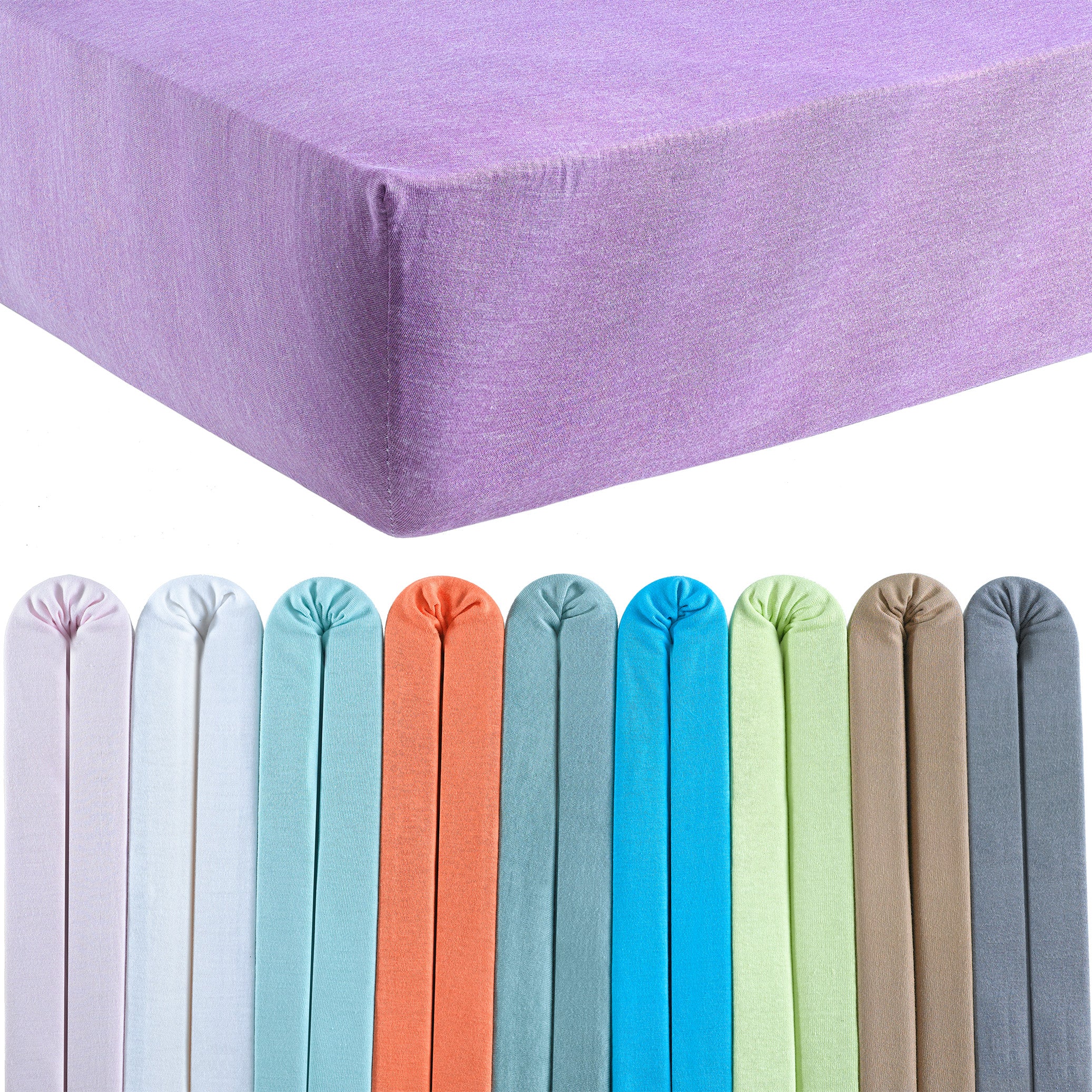 Pflegeleichtes Spannbettlaken mit Rundumgummi – Bezugsfarbe universal, elastisch und strapazierfähig