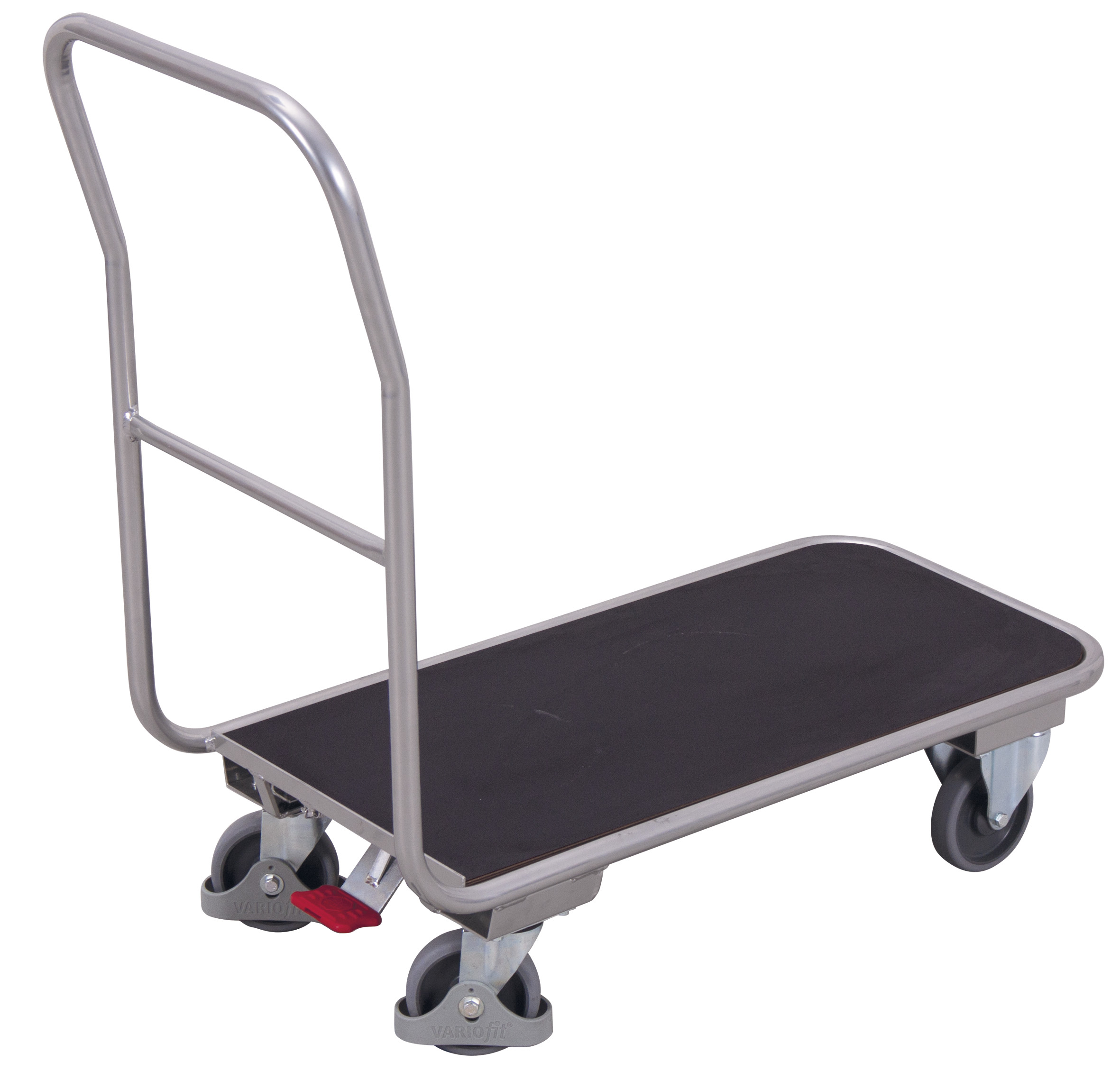 Leichter Aluminium-Magazinwagen 845 × 440 mm, 200 kg Traglast, silberfarben, ideal für Werkstatt und Lager
