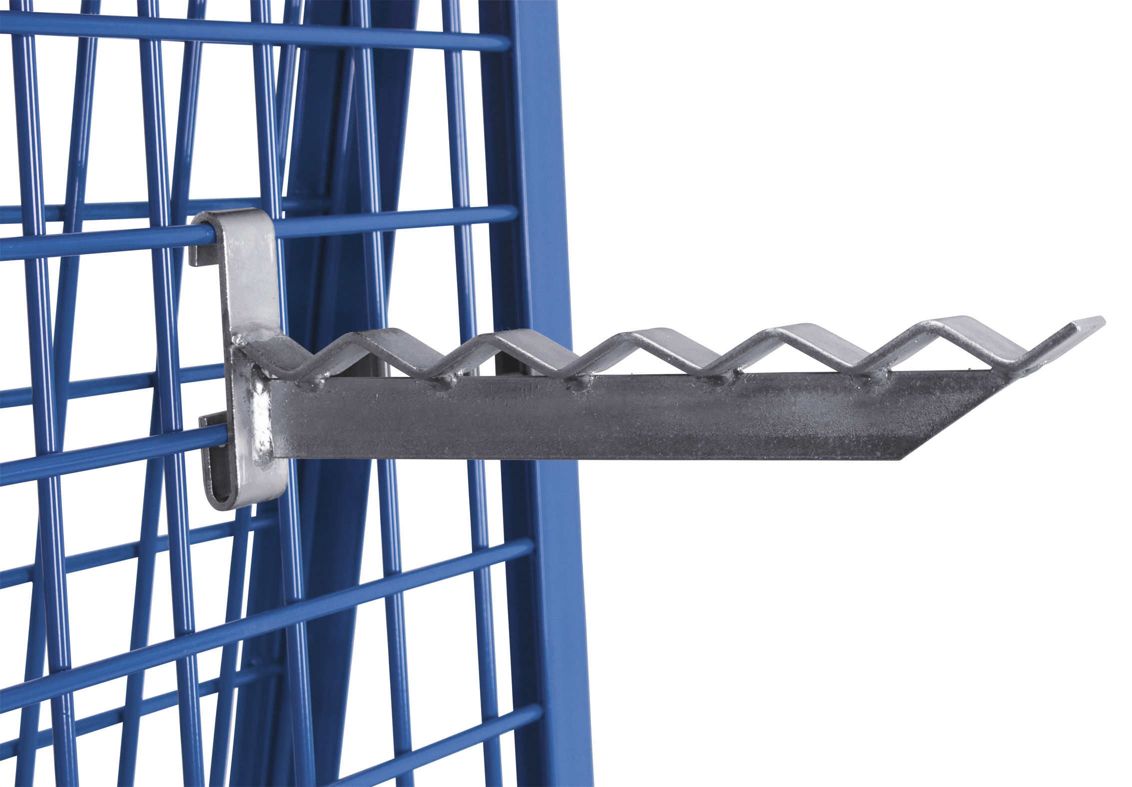 Verzinkter Wellenträger, Länge 320 mm, Traglast 25 kg, für Systemwände und Halterahmen Verzinkter Wellenträger, Länge 320 mm, Traglast 25 kg, für Systemwände und Halterahmen