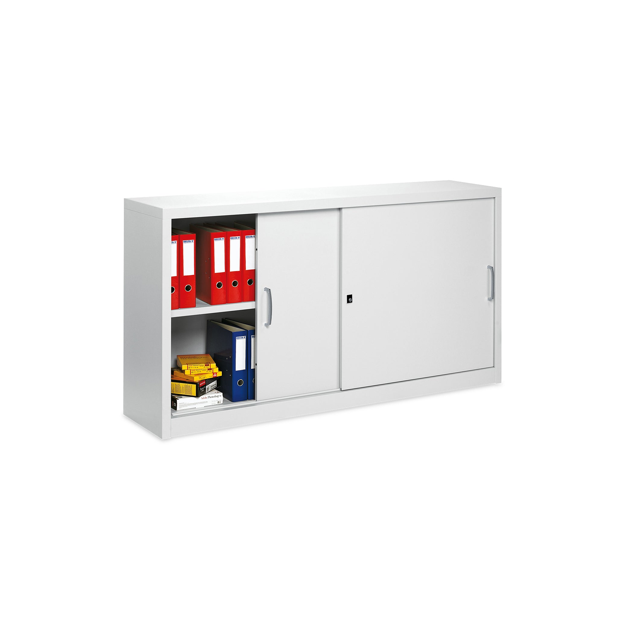 Professioneller Schiebetürenschrank 1200 × 420 × 850 mm, farbe lichtgrau / lichtgrau Professioneller Schiebetürenschrank 1200 × 420 × 850 mm, farbe lichtgrau / lichtgrau