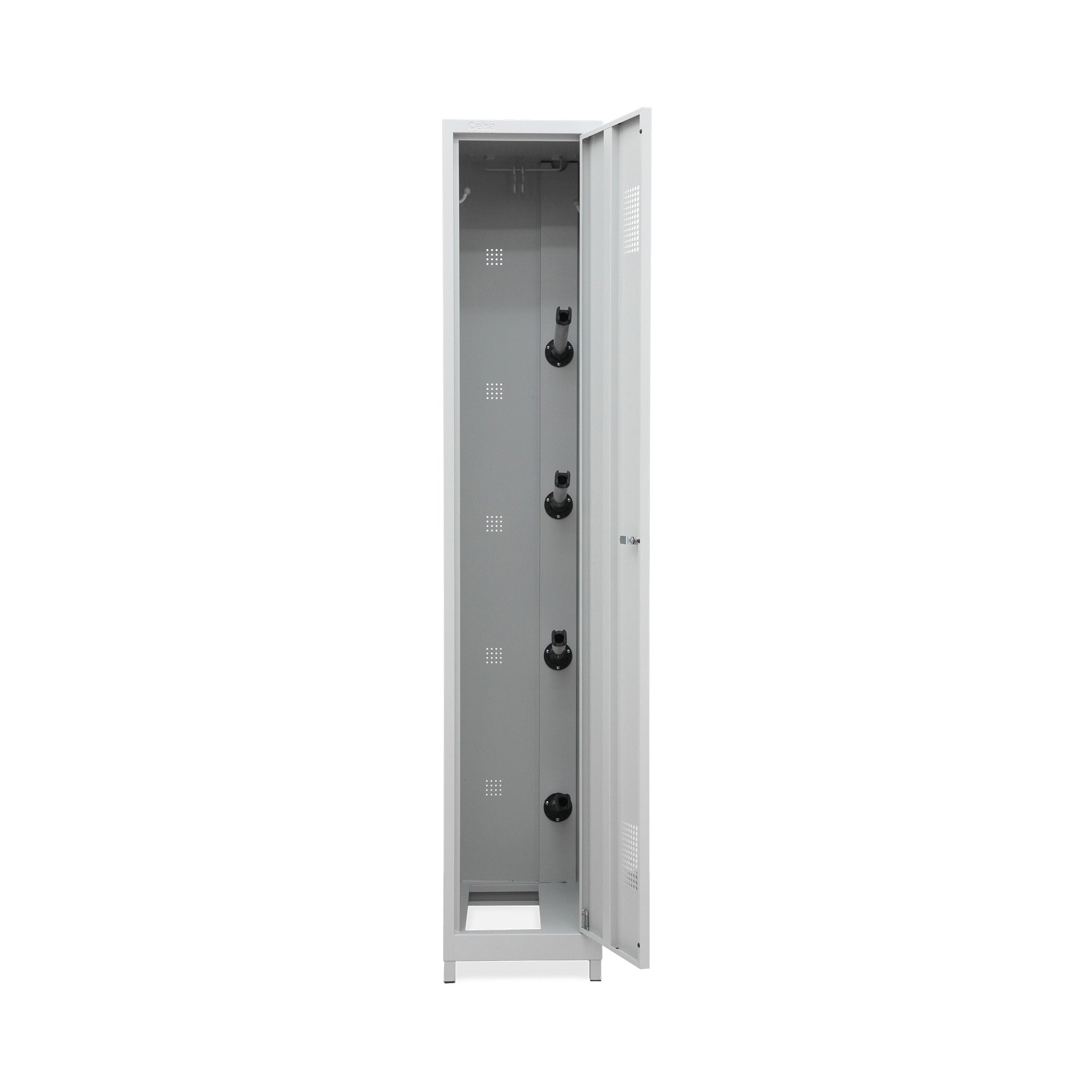 Platzsparender Ski-Schrank 370 × 500 × 2000 mm, für eine Sportgarnitur Platzsparender Ski-Schrank 370 × 500 × 2000 mm, für eine Sportgarnitur
