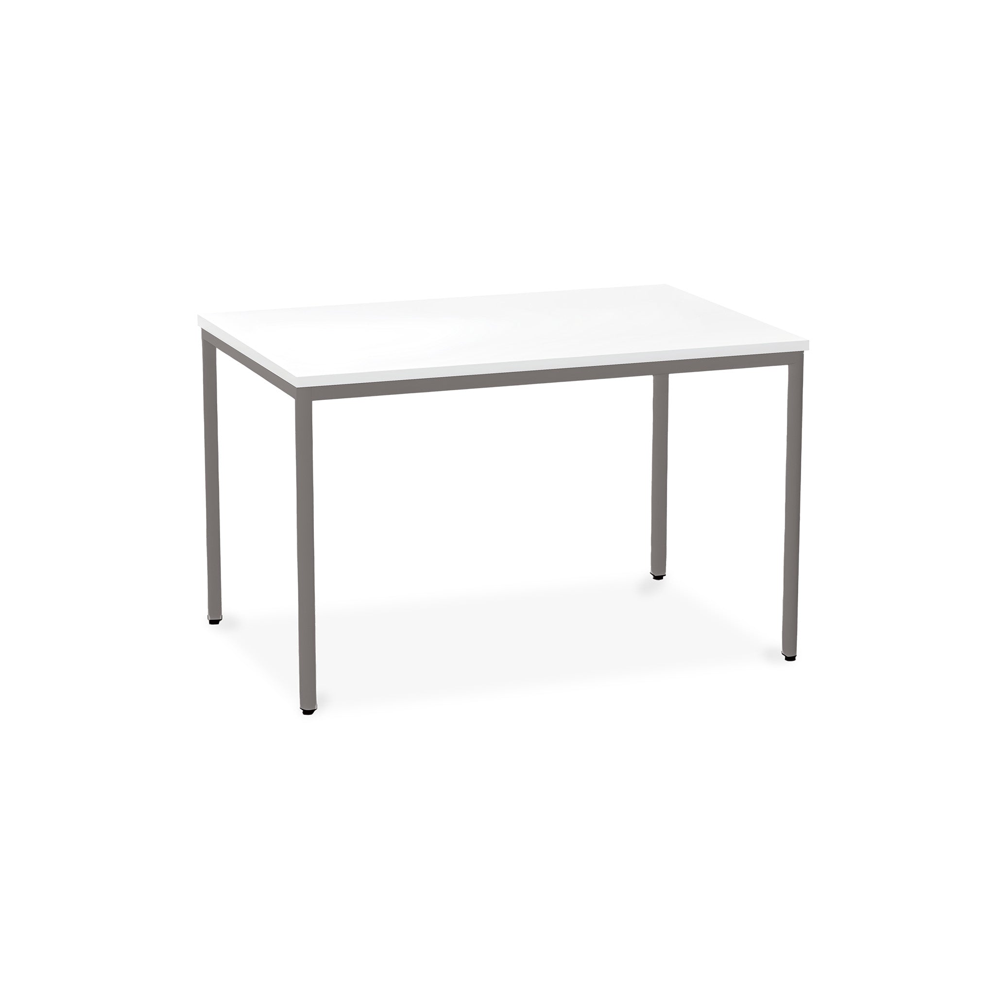 Stabiler Mehrzwecktisch 1200 × 800 × 750 mm, Rechteckfüße, Dekor Weißaluminium/Weiß – vielseitig einsetzbar