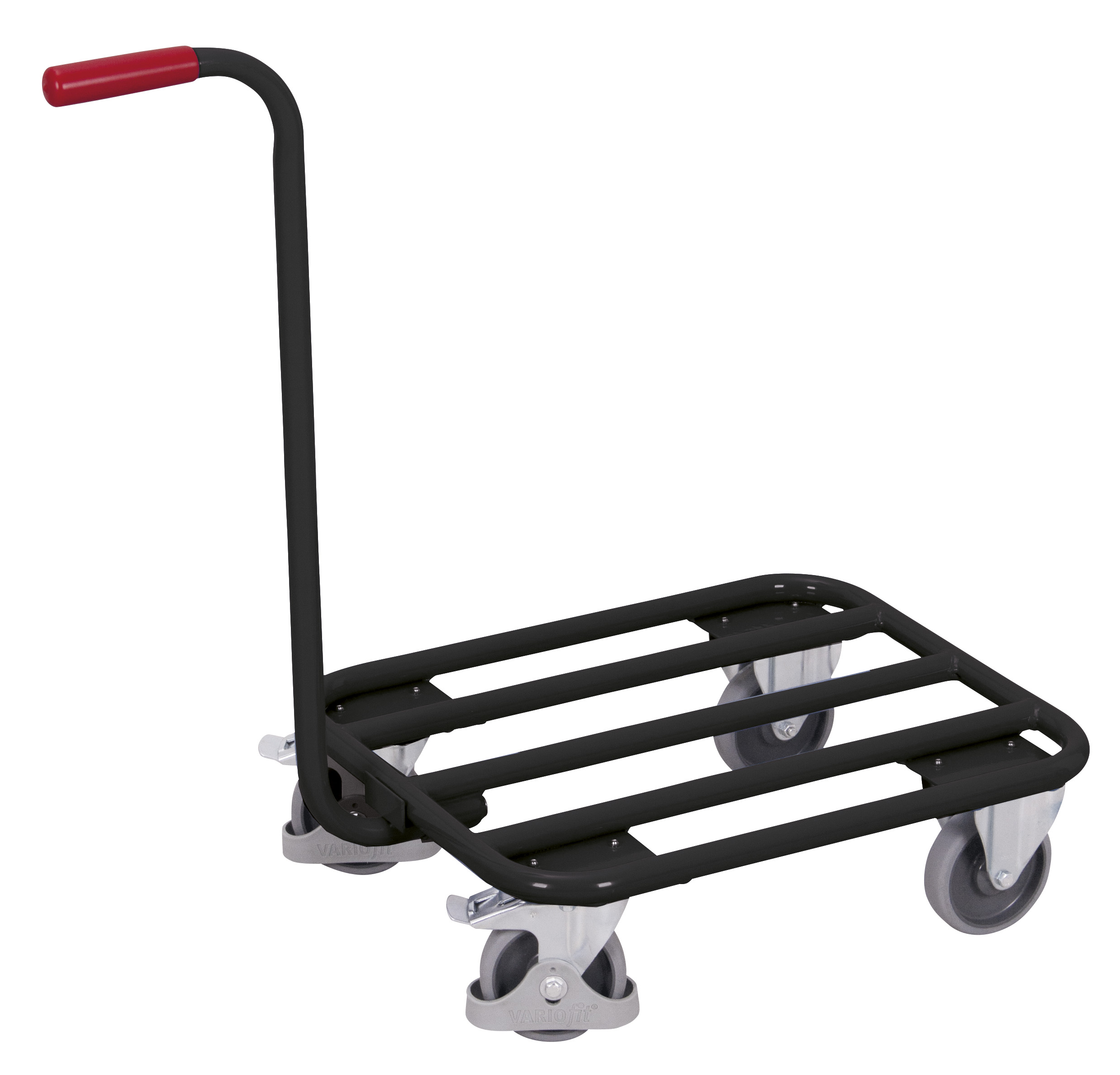 Robuster Griffroller 880 × 500 mm mit Stahlrohrboden, 250 kg Traglast, RAL 7016, ideal für Lager & Kommissionierung Robuster Griffroller 880 × 500 mm mit Stahlrohrboden, 250 kg Traglast, RAL 7016, ideal für Lager & Kommissionierung