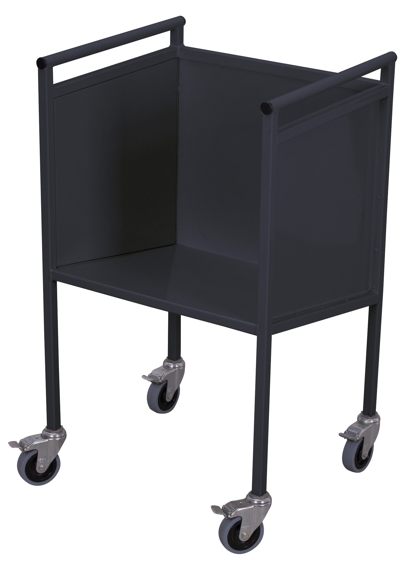 Kompakter Aktenwagen, 625 × 550 × 1025 mm, RAL 7016, 100 kg Traglast Kompakter Aktenwagen, 625 × 550 × 1025 mm, RAL 7016, 100 kg Traglast