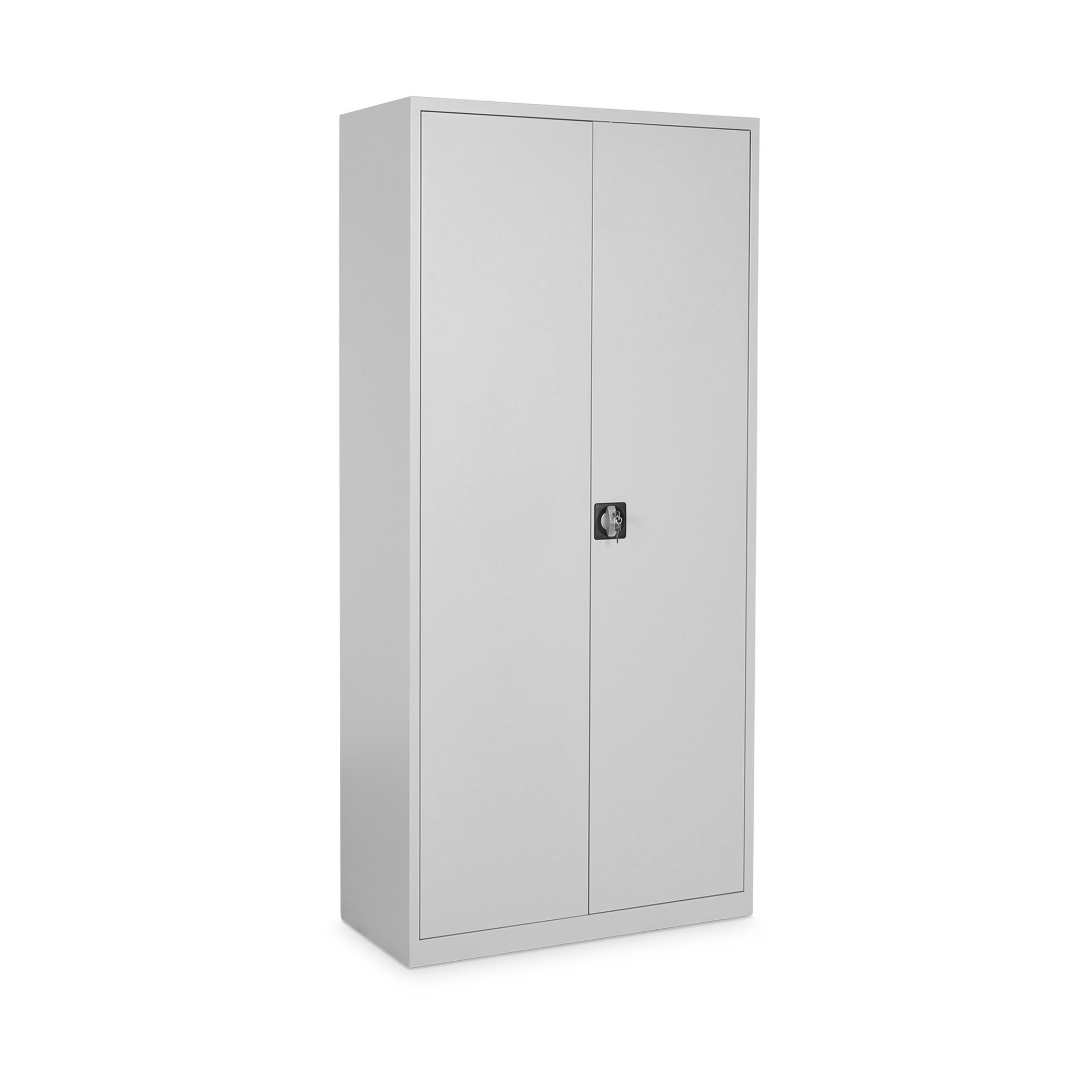 Vielseitiger Flügeltürenschrank 800 × 380 × 1800 mm, Farbe Lichtgrau/Lichtgrau, 4,5 Ordnerhöhen