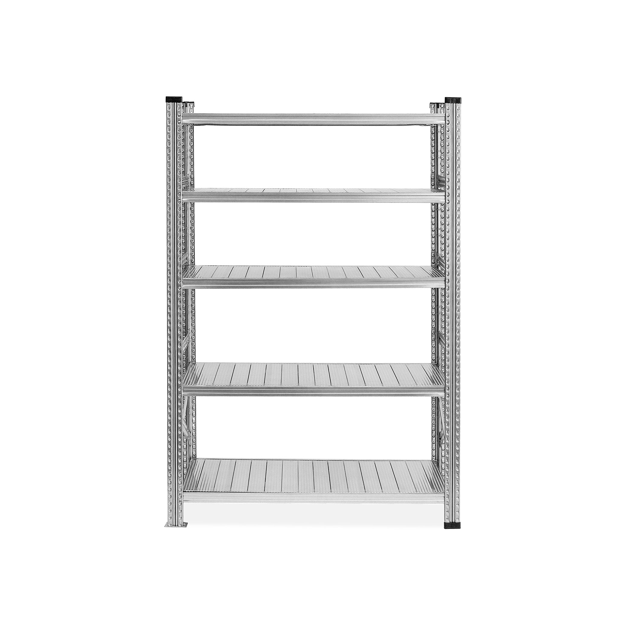 Grundregal aus Metall 97,5 × 50 × 200 cm – 5 Fachböden, Traglast 185 kg pro Boden, robust & steckbar