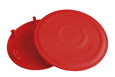 Robuste Kunststoffkappe rot für Vollgummiräder Ø 260 × 65 mm Robuste Kunststoffkappe rot für Vollgummiräder Ø 260 × 65 mm