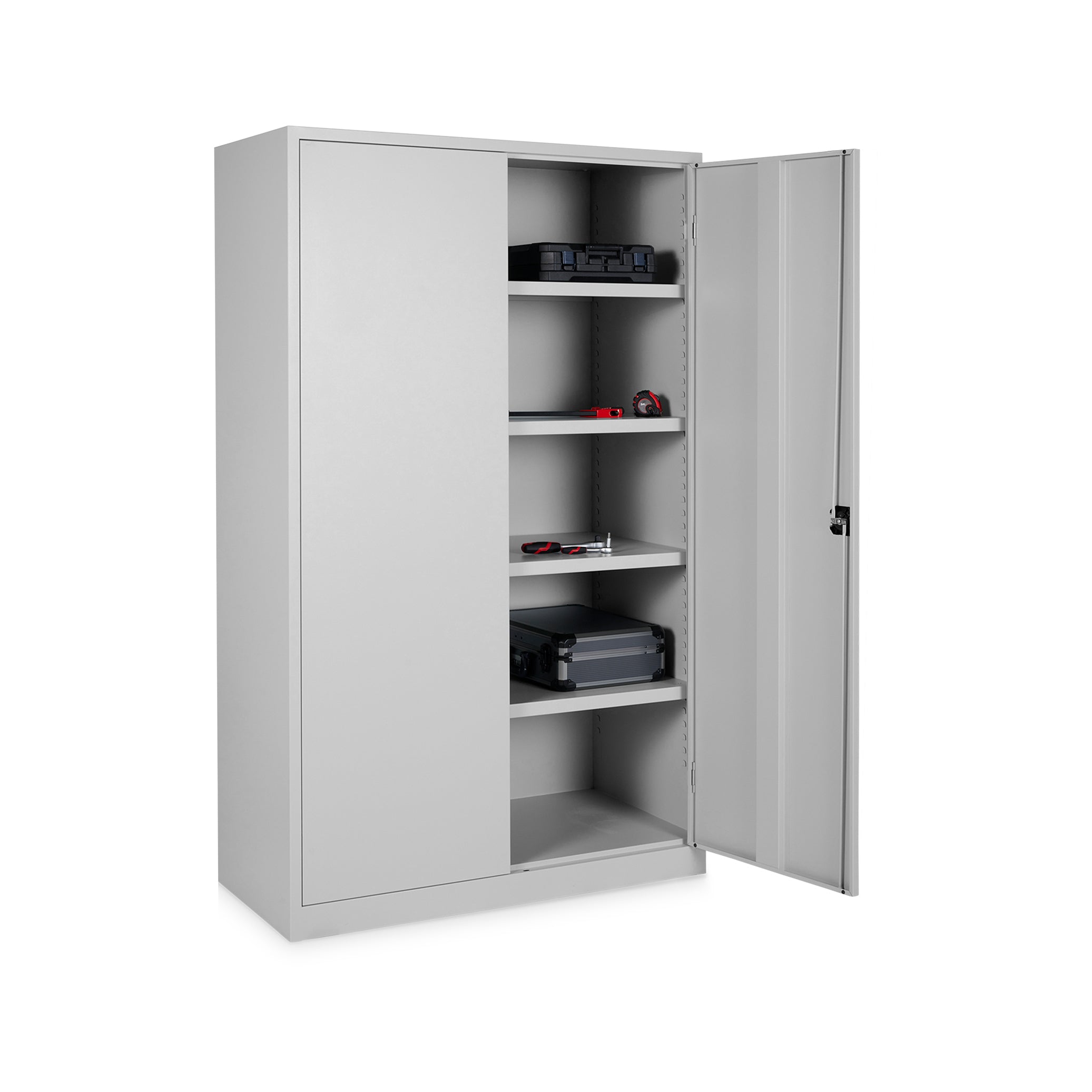 Breiter Flügeltürenschrank 1200 × 500 × 1950 mm, Farbe lichtgrau/lichtgrau