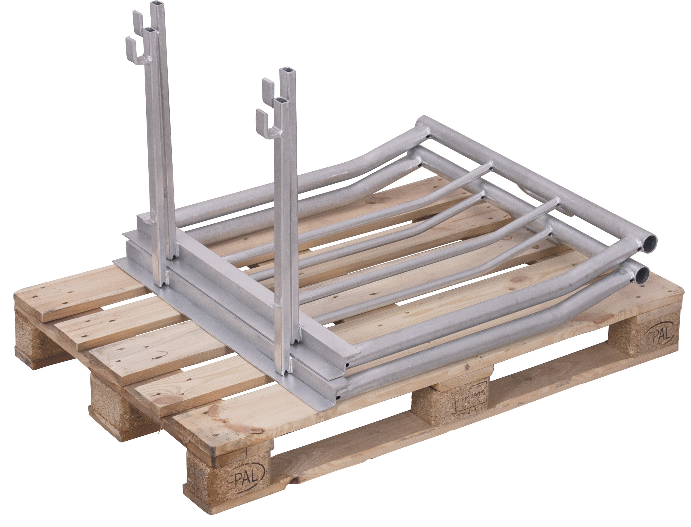 Langlebiger Palettenaufsatz Typ 66, verzinkt, 1200 × 800 mm, 800 mm Höhe, 500 kg Auflast, ideal für Lager & Transport