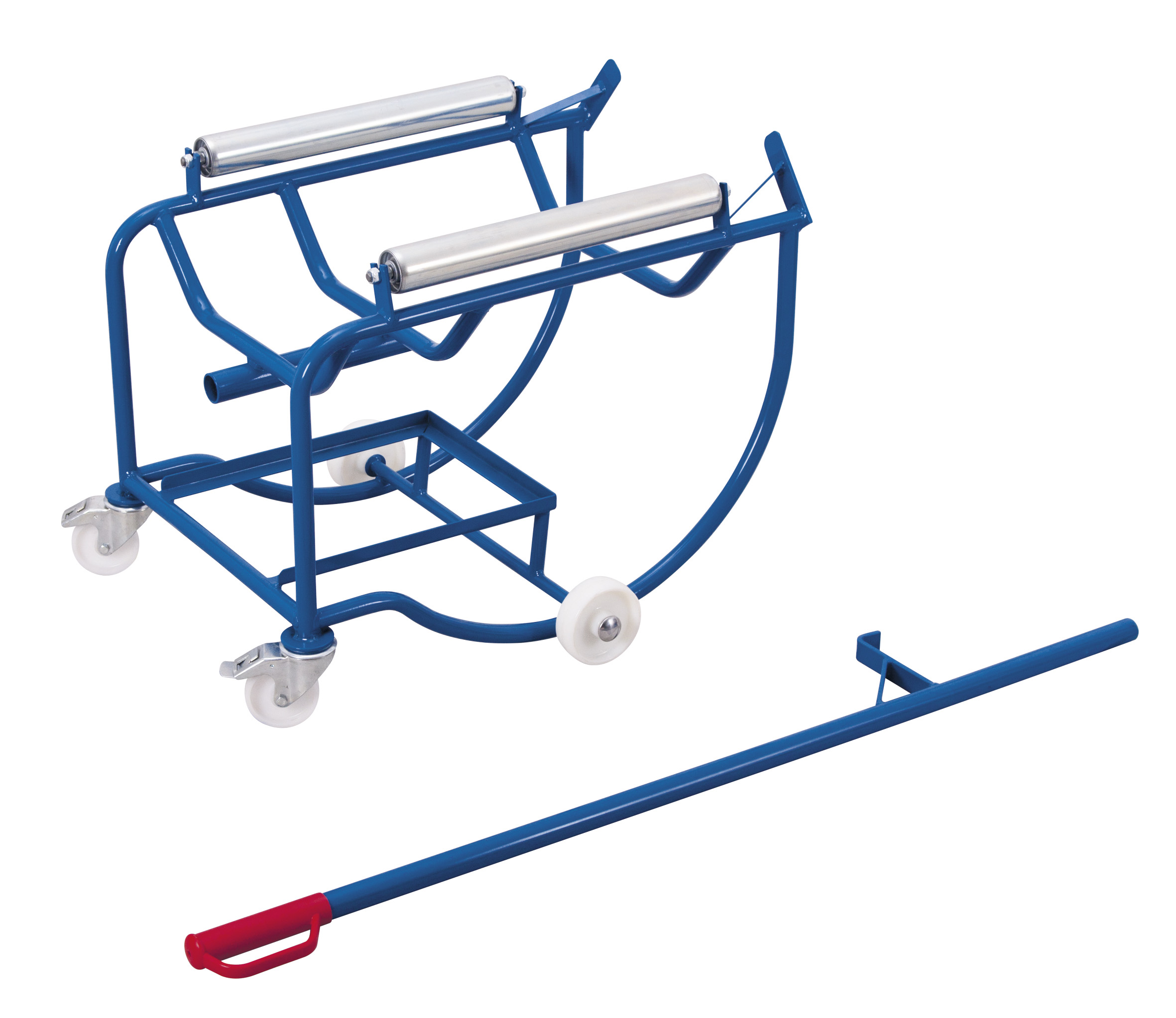 Stabiler Fasskipper 895 × 715 × 670 mm mit 2 Stahlrollen für 200-Liter-Stahlblechfässer, RAL 5010, ideal für Transport & Entleerung Stabiler Fasskipper 895 × 715 × 670 mm mit 2 Stahlrollen für 200-Liter-Stahlblechfässer, RAL 7016, ideal für Transport & Entleerung