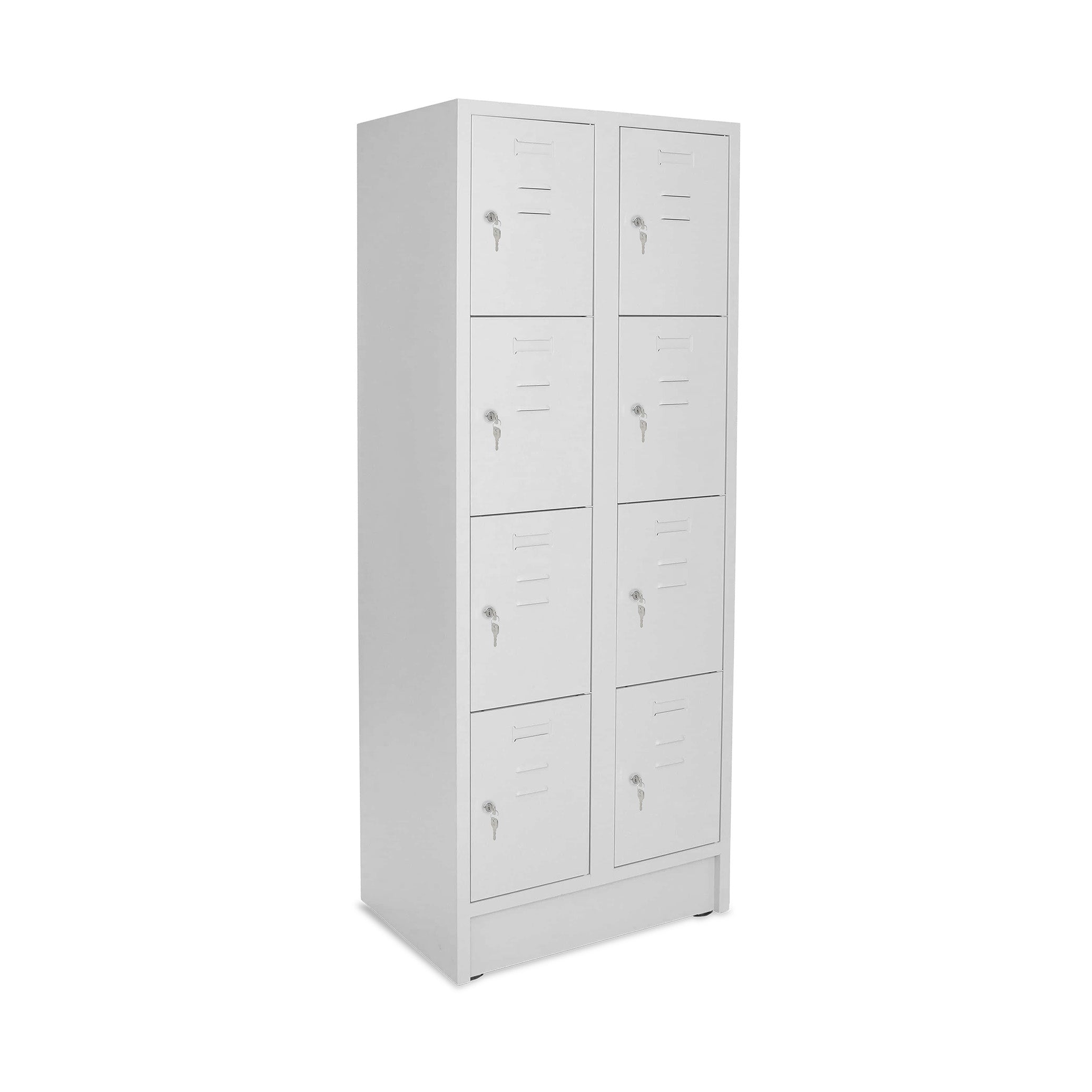 Großzügige Fächersäule mit 8 Türen, 700 × 500 × 1800 mm, Farbe lichtgrau Großzügige Fächersäule mit 8 Türen, 700 × 500 × 1800 mm, Farbe lichtgrau