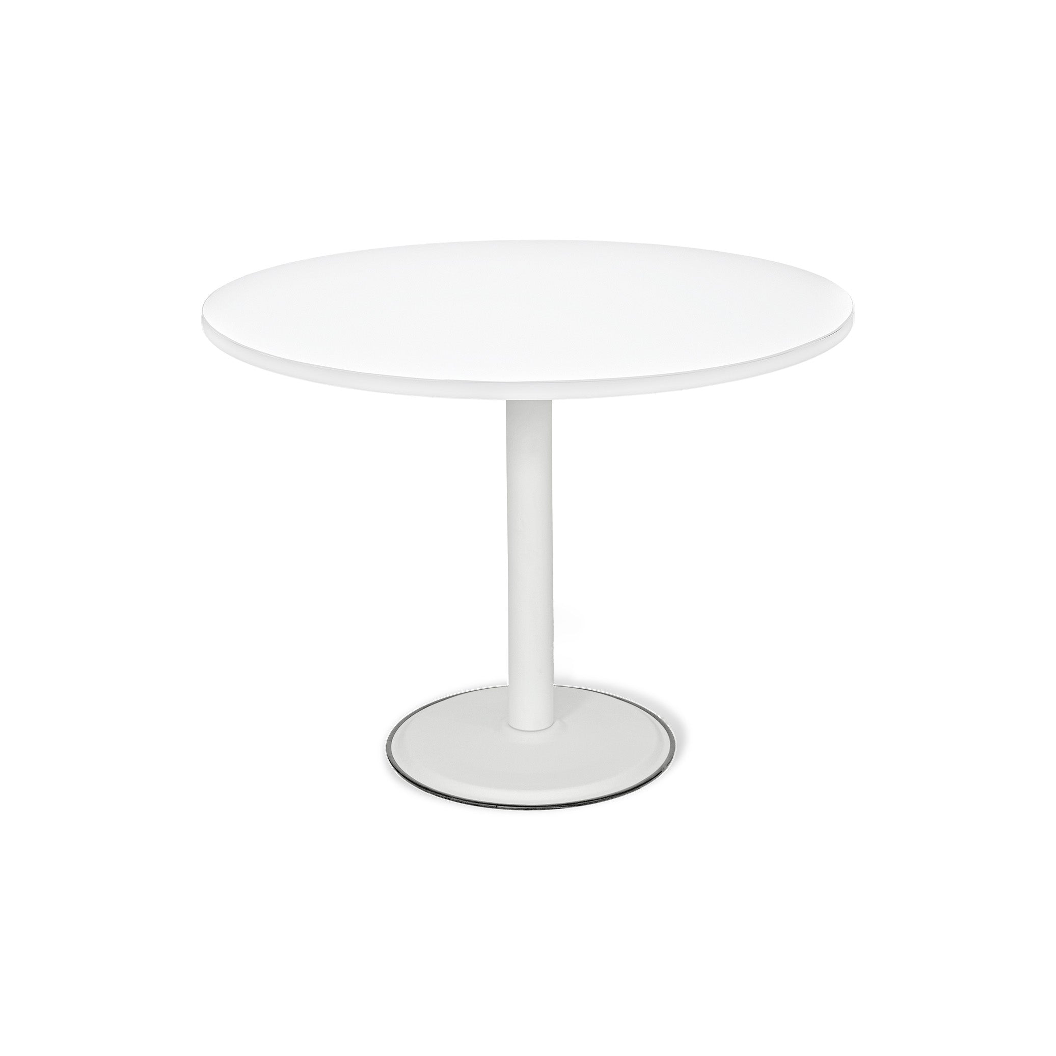 Runder Besprechungstisch Ø 1000 mm, Höhe 750 mm, Farbe Signalweiß/Weiß Runder Besprechungstisch Ø 1000 mm, Höhe 750 mm, Farbe Signalweiß/Weiß