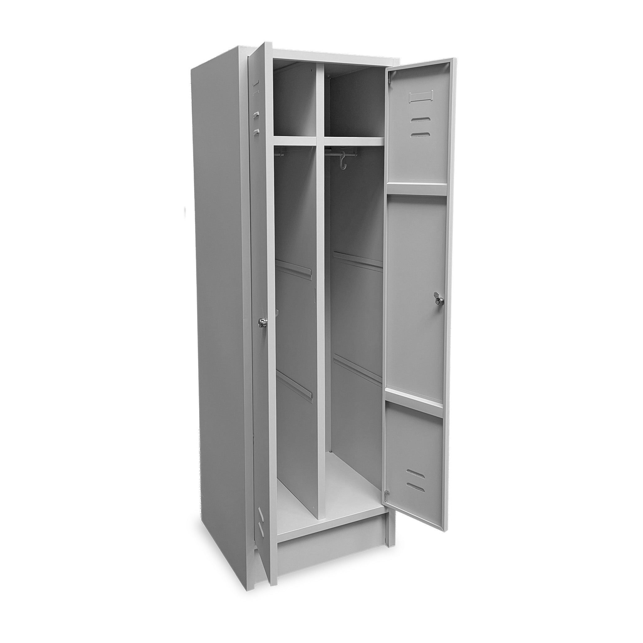 Stahl-Kleiderspind (600 mm) – Doppelspind mit optionalen Fachböden – robust & vielseitig für Umkleiden, Schulen & Betriebe