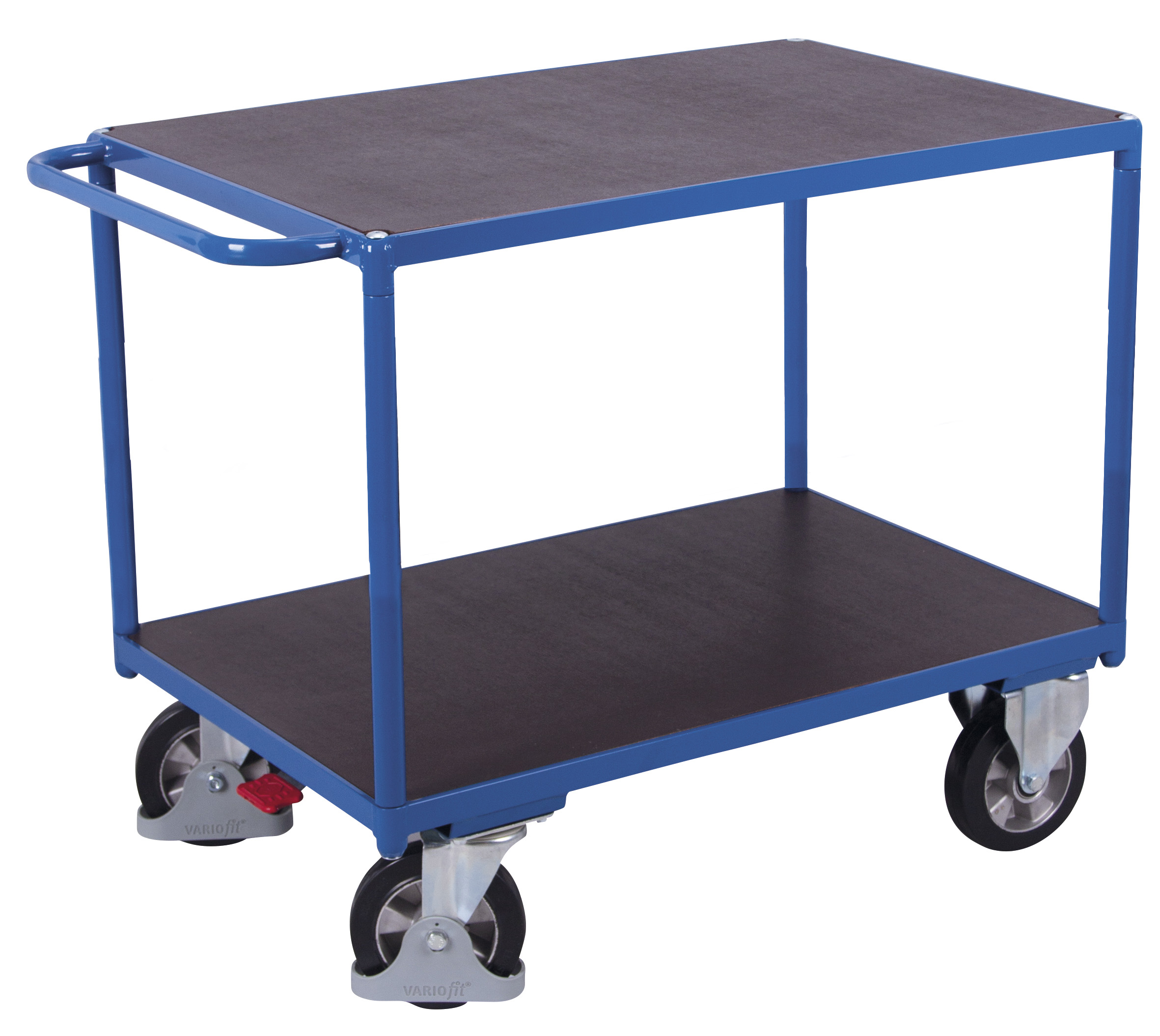 Robuster Schwerlast Tischwagen 1790 × 800 mm mit 2 Sperrholz-Ladeflächen, 1000 kg Traglast, RAL 5010, ideal für Lager & Werkstatt Hochbelastbarer Schwerlast Tischwagen 1190 × 700 mm mit 2 Sperrholz-Ladeflächen, 1000 kg Traglast, RAL 5010, ideal für Lager & Werkstatt