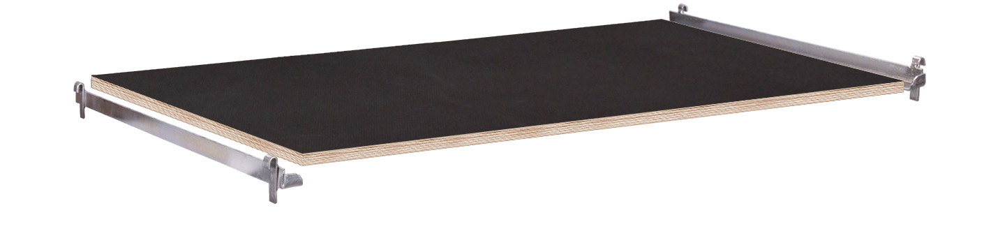 Rutschhemmender Sperrholz-Etagenboden 1000 × 660 mm, film-/siebbeschichtet, 120 kg Traglast Rutschhemmender Sperrholz-Etagenboden 1200 × 760 mm, film-/siebbeschichtet, 120 kg Traglast