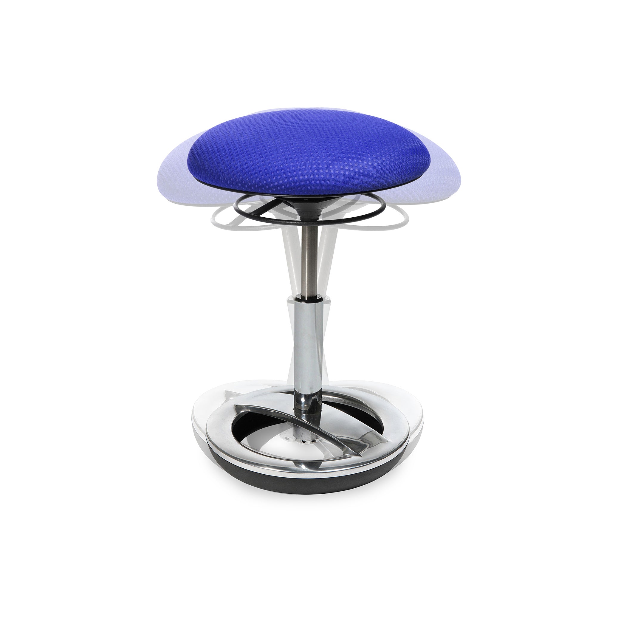 Bür Ordnerhöhenocker Sitness High Bob – Höhenverstellbarer Fitness‑Hocker für Steharbeitsplätze, GS geprüft – Blaues Polster