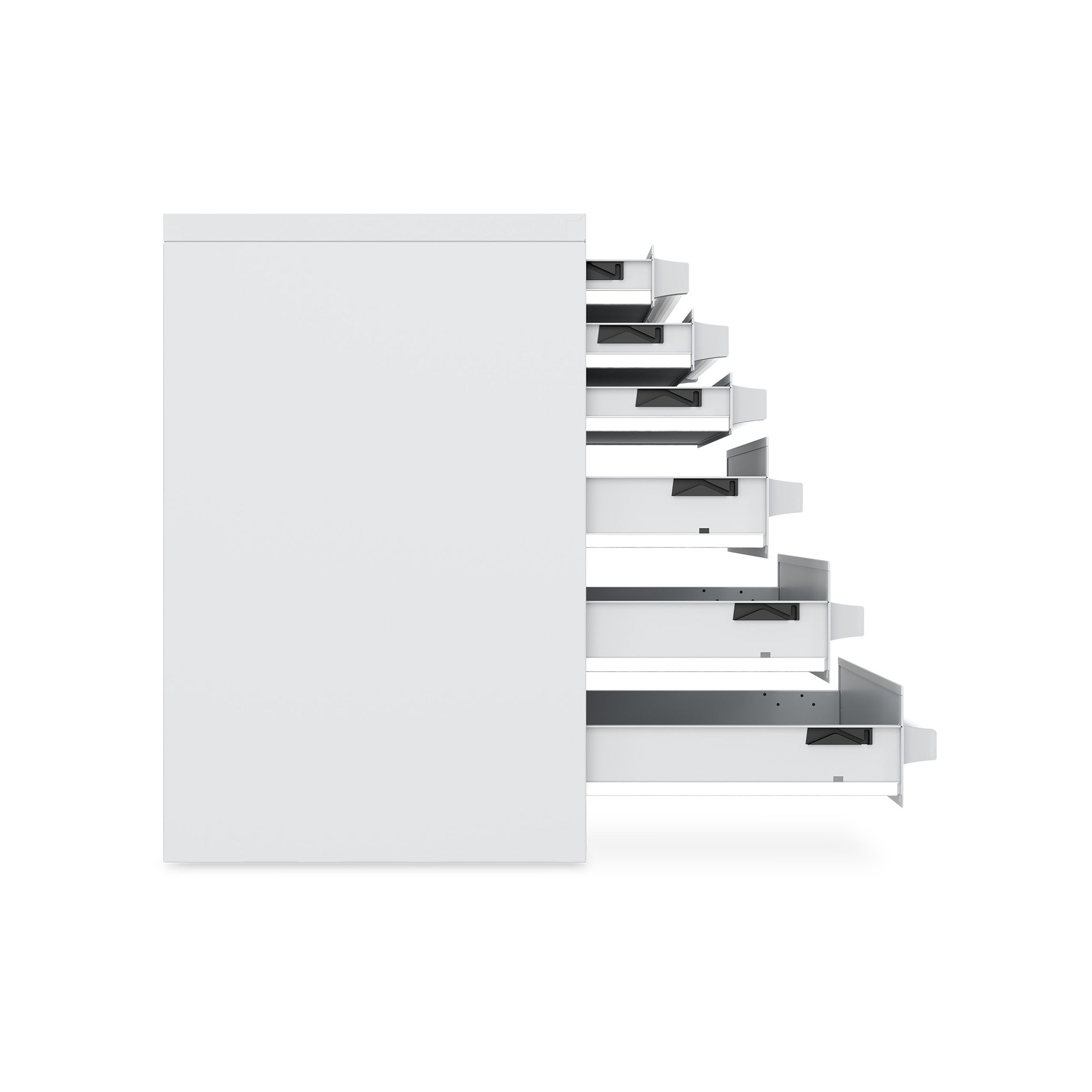 Kompakter Schubladenschrank 800 × 525 × 800 mm – 6 Schubladen, Farbe lichtgrau / lichtgrau