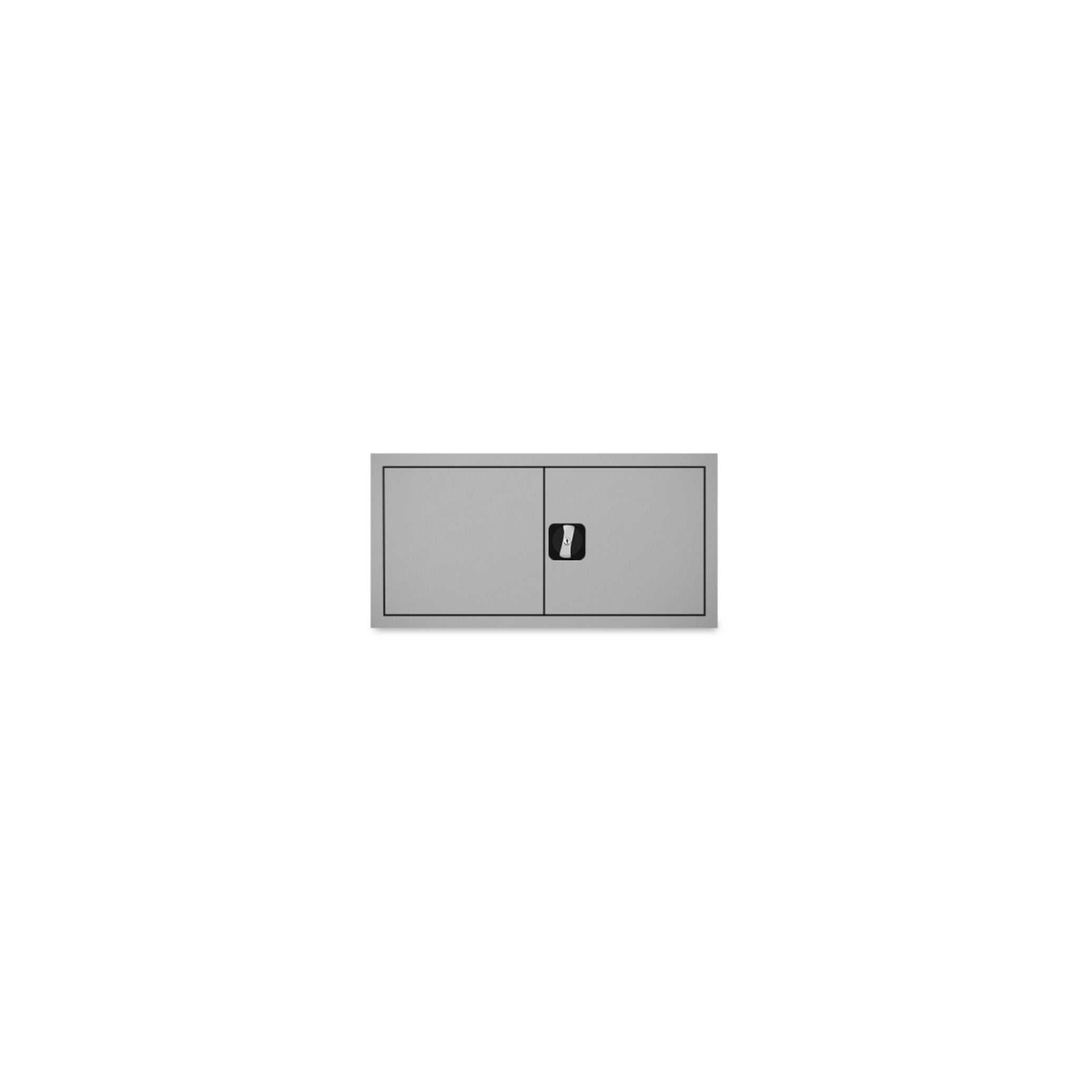 Kompakter Aufsatzschrank 800 × 380 × 400 mm, Farbe Lichtgrau/Lichtgrau Kompakter Aufsatzschrank 800 × 380 × 400 mm, Farbe Lichtgrau/Lichtgrau