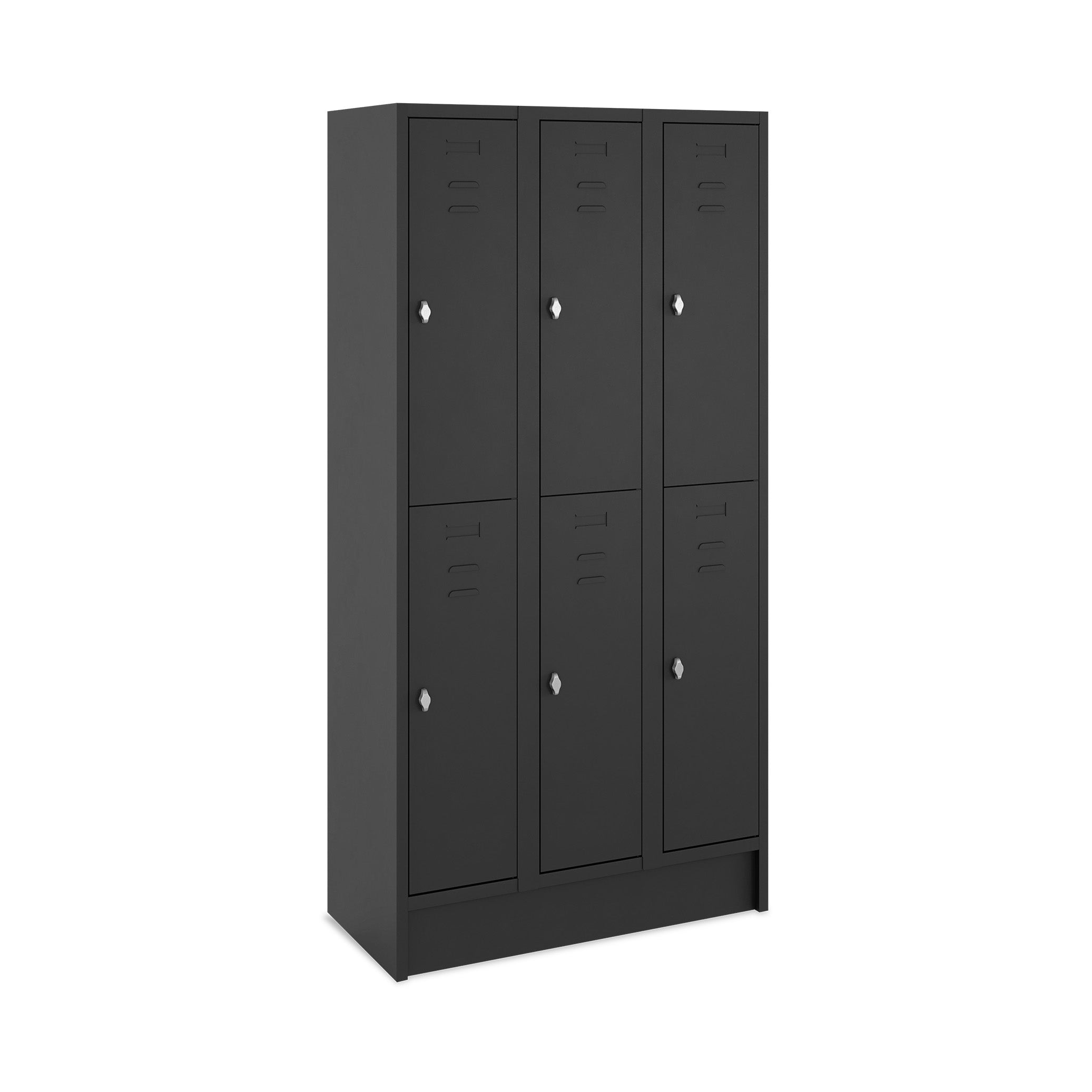 Fächerschrank 3 Abteile, 6 Fächer, 300 mm breit, Tiefschwarz | Sichere Aufbewahrung, langlebige Konstruktion, funktionale Ausstattung Fächerschrank 3 Abteile, 6 Fächer, 300 mm breit, Tiefschwarz | Sichere Aufbewahrung, langlebige Konstruktion, funktionale Ausstattung