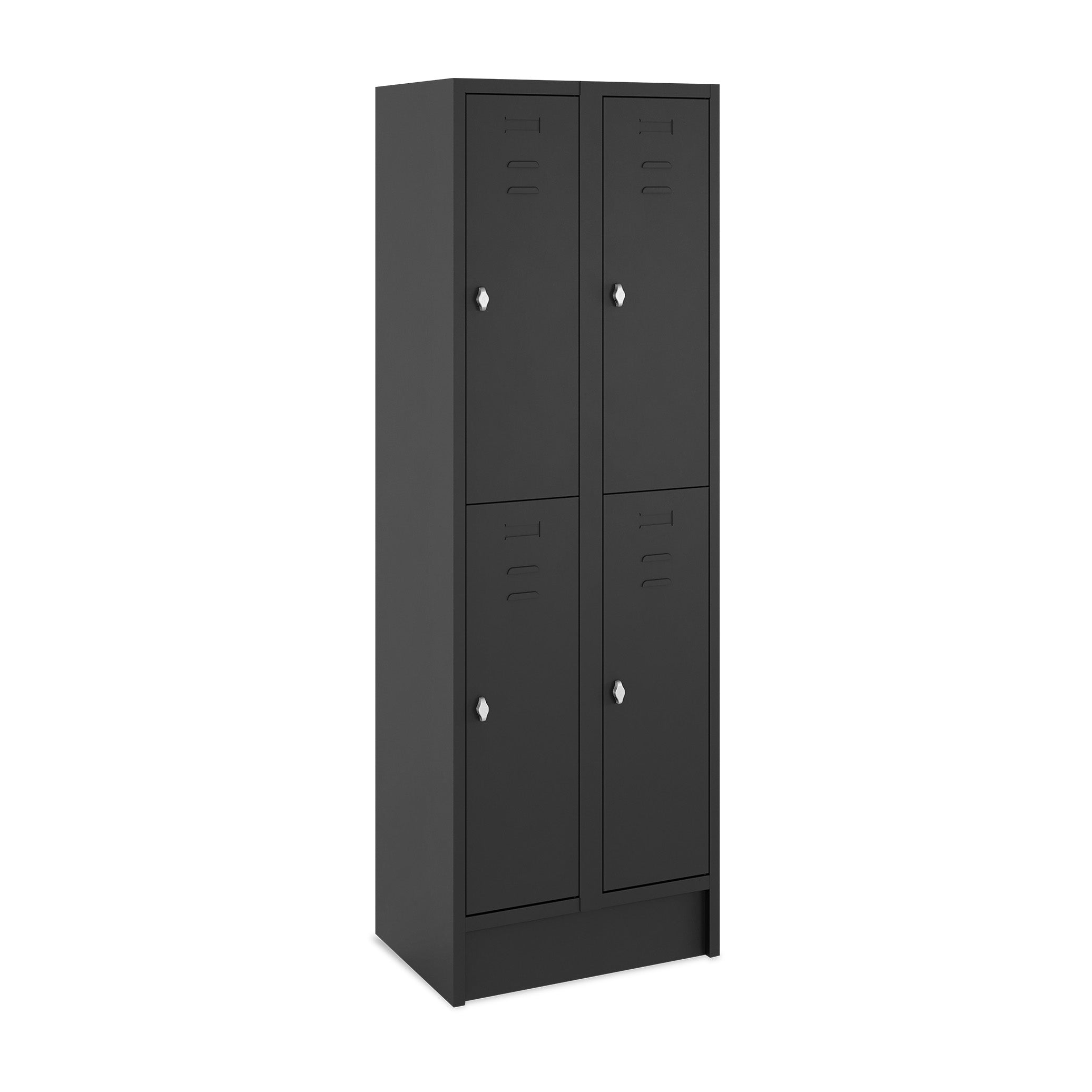 Fächerschrank 2 Abteile, 4 Fächer, 300 mm breit, Tiefschwarz | Edles Design, stabile Konstruktion, praktische Ausstattung Fächerschrank 2 Abteile, 4 Fächer, 300 mm breit, Tiefschwarz | Edles Design, stabile Konstruktion, praktische Ausstattung