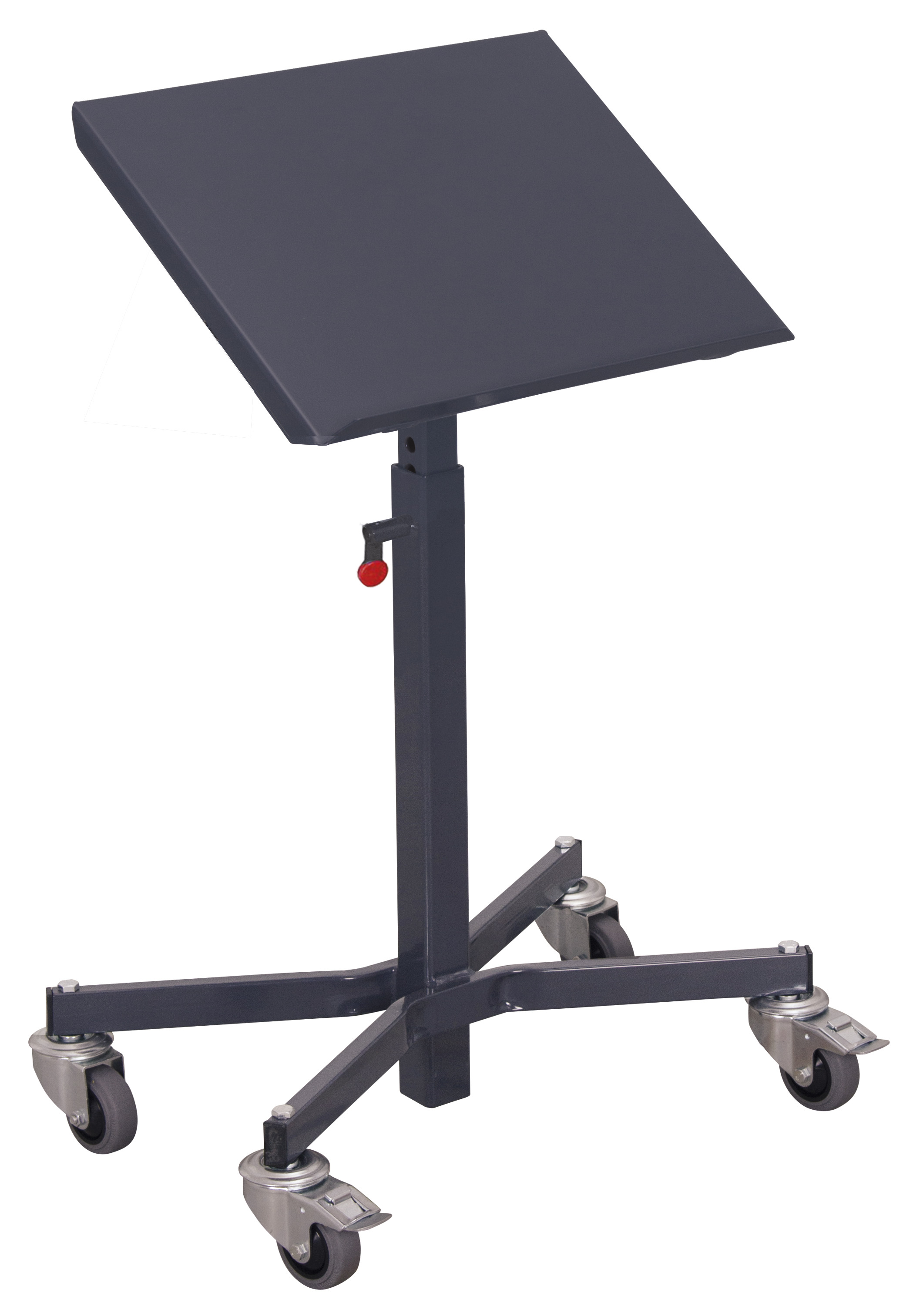 Einseitig neigbarer ESD Materialständer 600 × 410 mm, höhenverstellbar 695 - 1095, für Kisten 600 × 400 mm, RAL 7024, ideal für ESD-Arbeitsplätze Einseitig neigbarer ESD Materialständer 600 × 410 mm, höhenverstellbar 695 - 1095, für Kisten 600 × 400 mm, RAL 7024, ideal für ESD-Arbeitsplätze