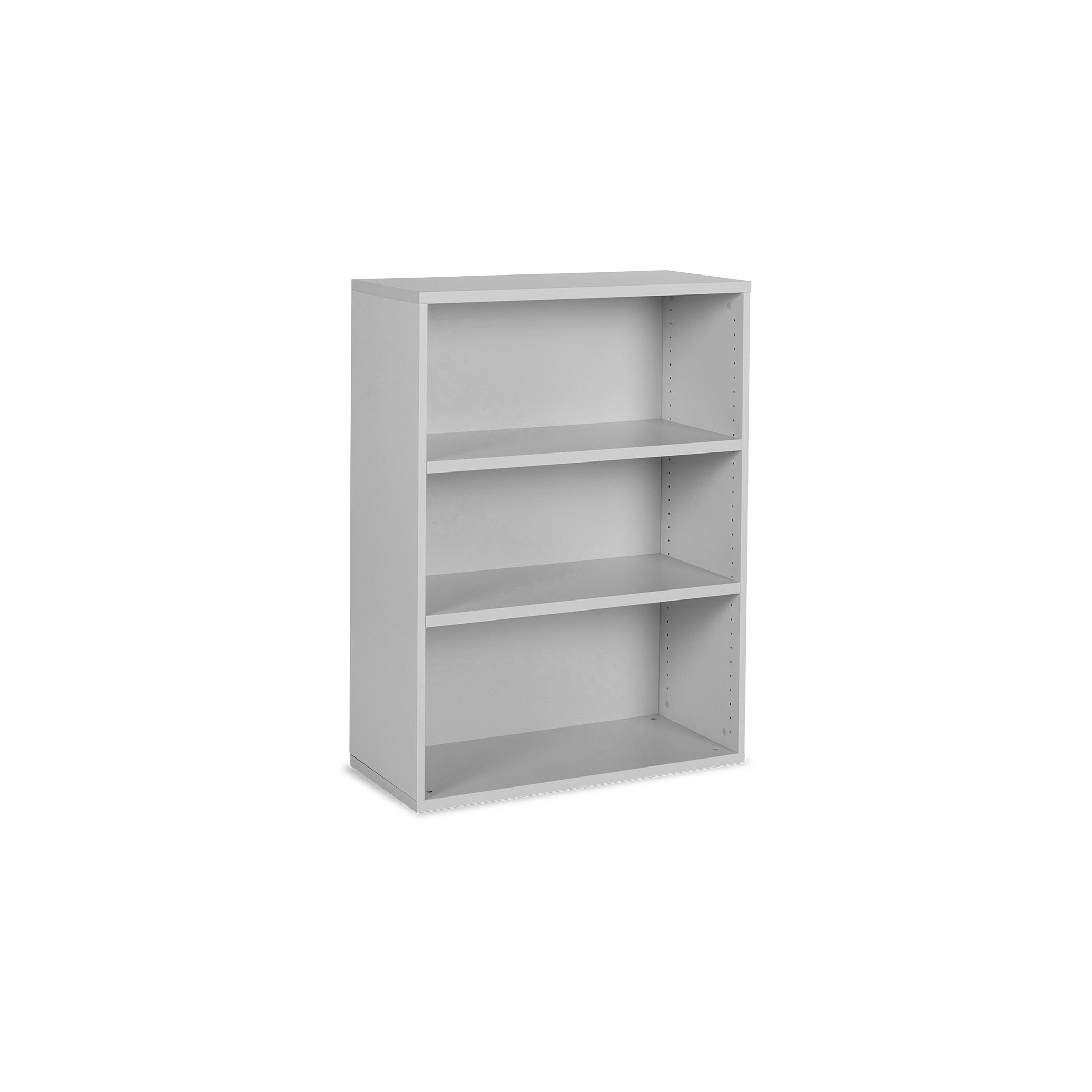Mittelhoher Aktenschrank 800 × 375 × 1110 mm mit Flügeltüren, 3 Ordnerhöhen – Farbe Grau Aktenschrank Holz 3 Ordnerhöhen 800x393x1095 mm, grau – stabil & funktional