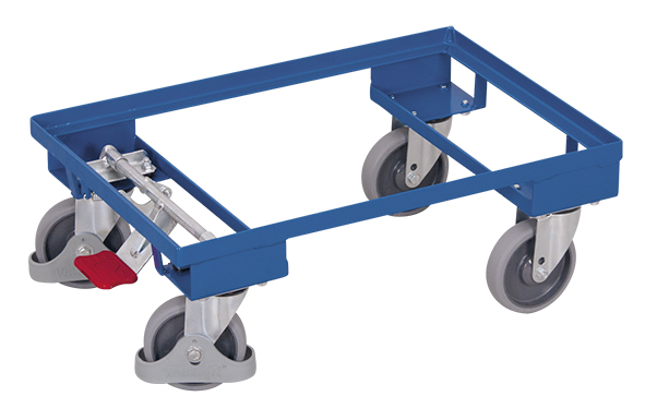 Langlebiger Plattformroller 600 x 400 mm ohne Boden, 250 kg Traglast, RAL 5010, ideal für Lager & Kommissionierung Langlebiger Plattformroller 600 x 400 mm ohne Boden, 250 kg Traglast, RAL 5010, ideal für Lager & Kommissionierung