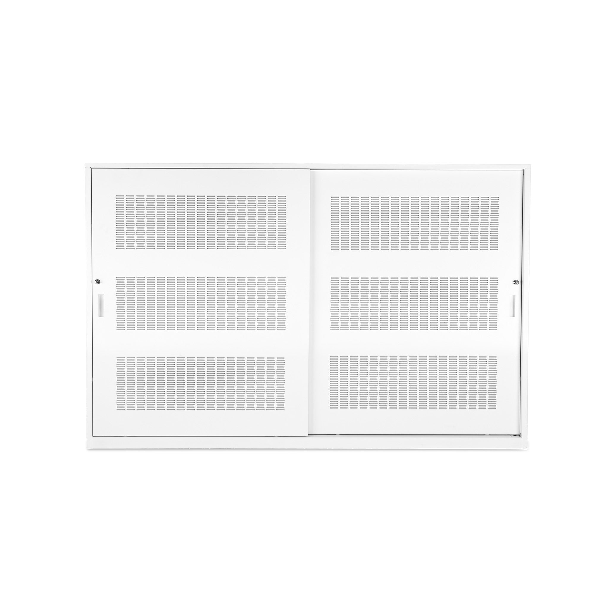 Schallreduzierender Akustikschrank 2000 × 500 × 1200 mm, mit Softclose-Schiebetüren, vlies weiß, 3 OH Schallreduzierender Akustikschrank 2000 × 500 × 1200 mm, mit Softclose-Schiebetüren, vlies weiß, 3 OH