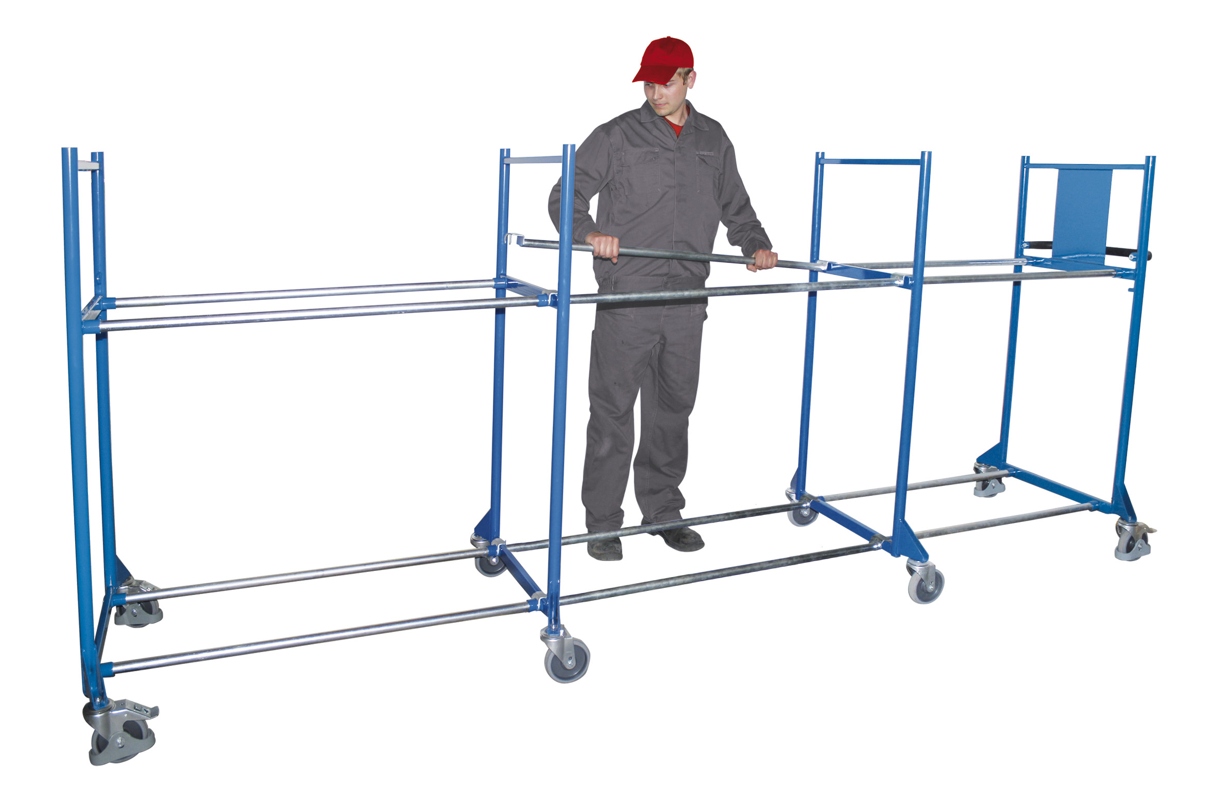 Feuerverzinkte Erweiterungsrohre für Reifenregal/-wagen, 1220 mm Länge, 150 kg Traglast, 2 Stück, ideal zur Lagerebenenerweiterung
