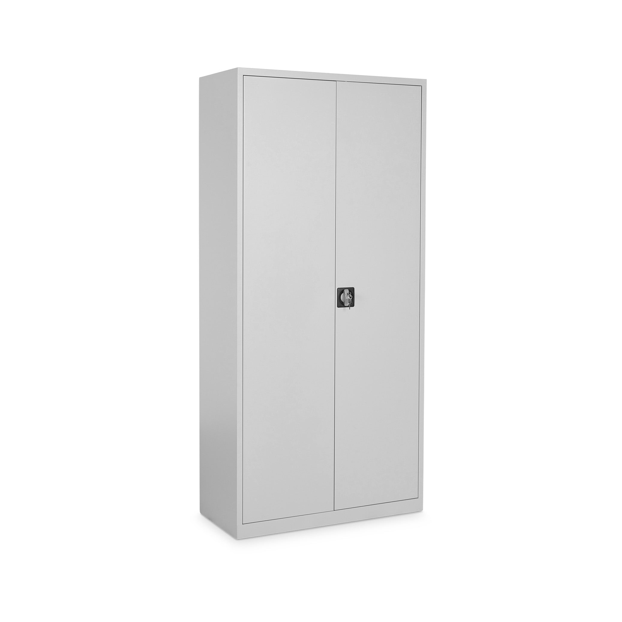 Vielseitiger Kleider-/Aktenschrank 800 × 380 × 1800 mm, 4,5 Ordnerhöhen, Farbe Lichtgrau/Lichtgrau