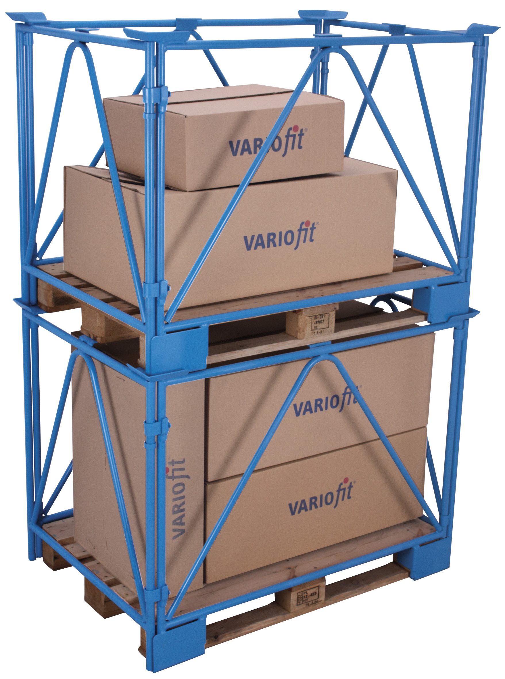 Langlebiger Palettenaufsatz Typ 68, 1200 × 1000 mm, RAL 5010, Nutzhöhe 1200 mm, 2000 kg Auflast, klappbar, stapelbar