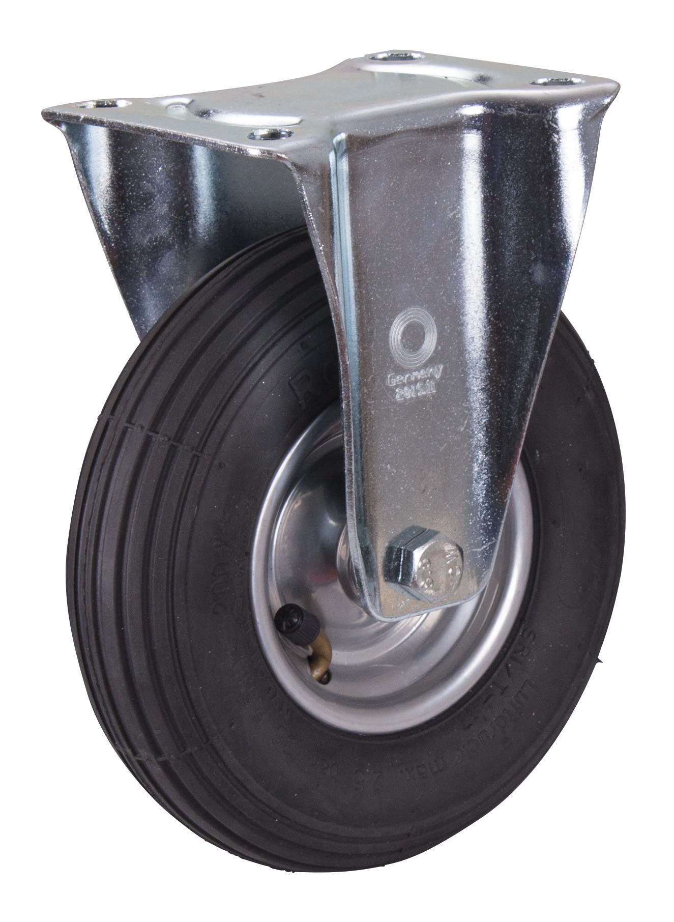 Leichte Bockrolle mit Luftbereifung, Ø 200 mm, 75 kg Traglast Leichte Bockrolle mit Luftbereifung, Ø 200 mm, 75 kg Traglast