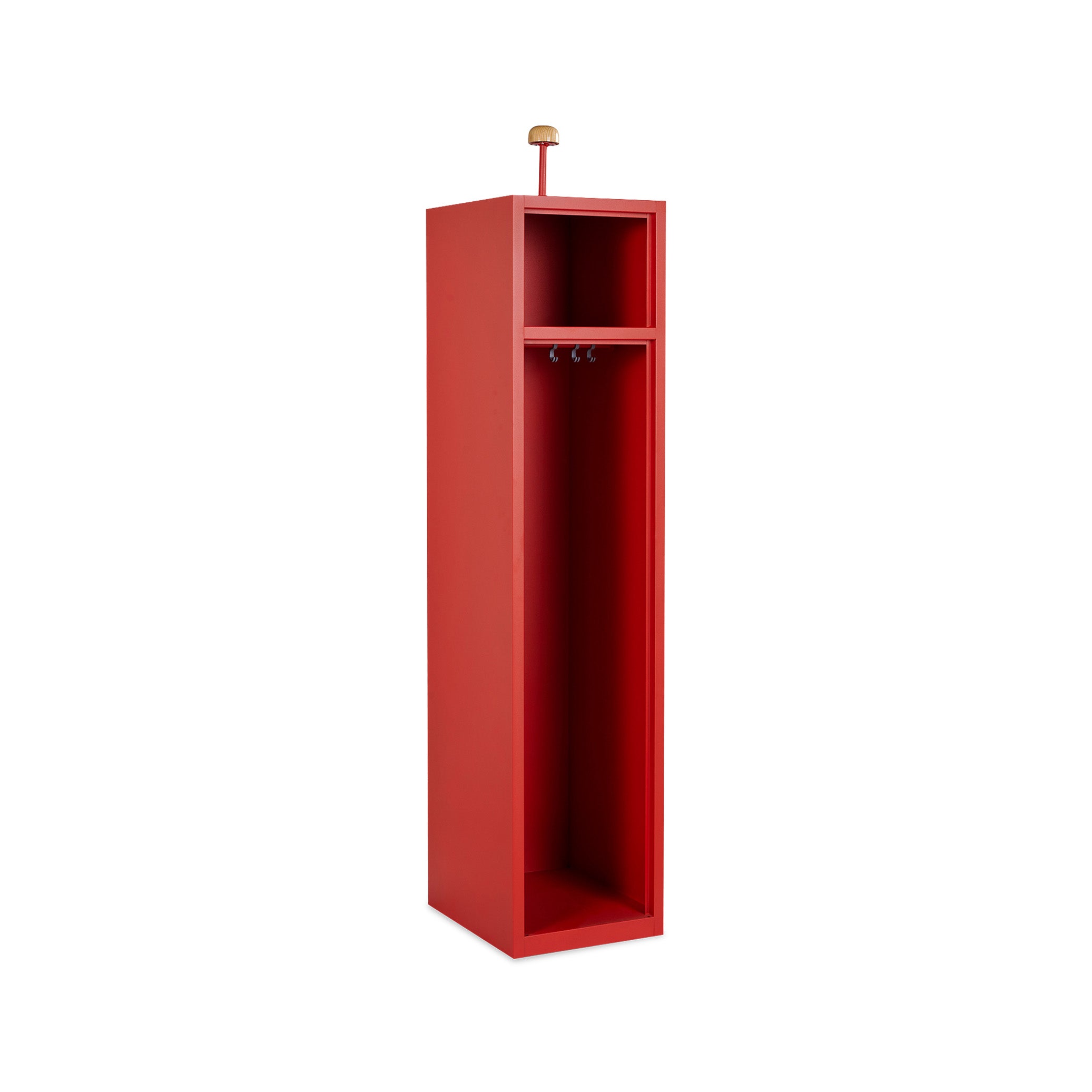Robuster Feuerwehrschrank 415 × 500 × 1800 mm, Farbe feuerrot, 1 abteil