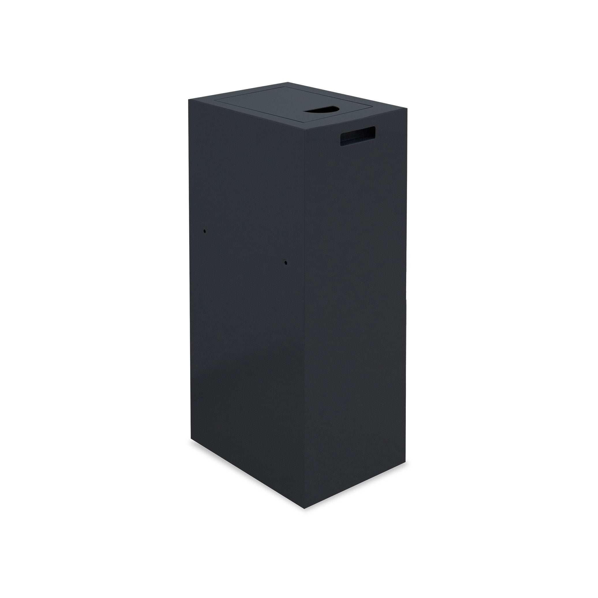 Recycling-Mülleimer mit Cover, Softclose-Funktion, 263 × 335 × 700 mm, Farbe Schwarz Recycling-Mülleimer mit Cover, Softclose-Funktion, 263 × 335 × 700 mm, Farbe Schwarz