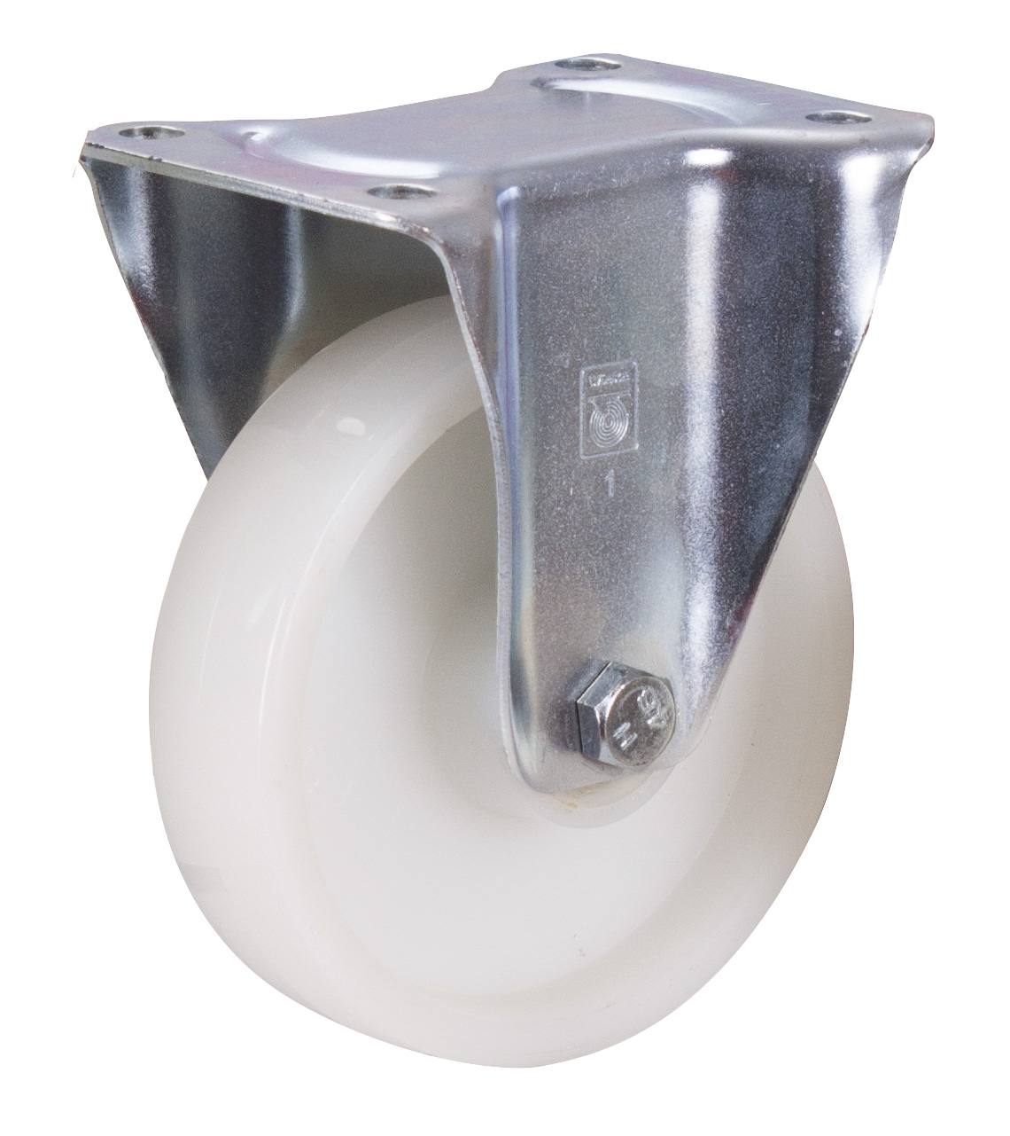 Zuverlässige Bockrolle 150 mm aus Polyamid, 350 kg Traglast, Bauhöhe 185 mm, chemisch beständig