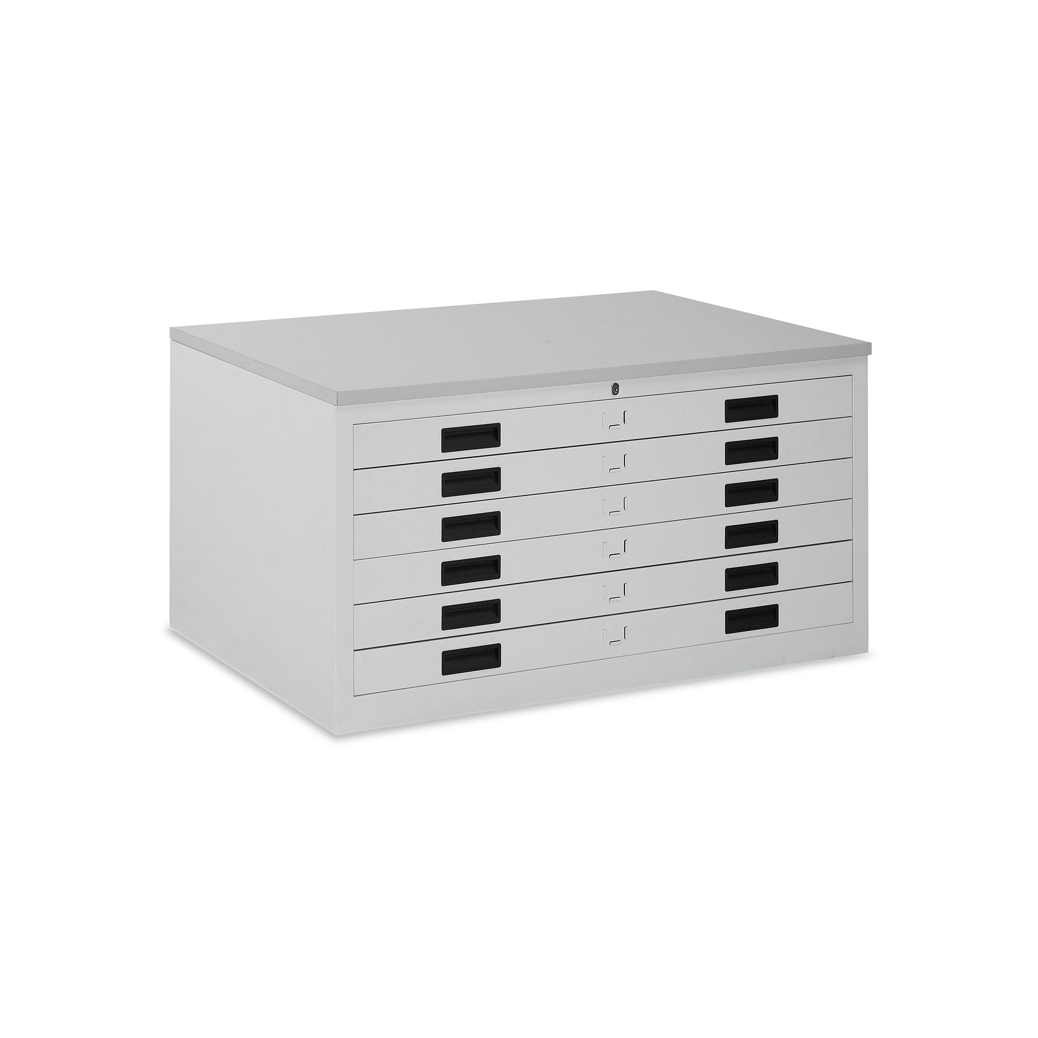 Stabiler Zeichnungsschrank 1130 × 830 × 605 mm für DIN A1, Farbe Lichtgrau/Lichtgrau