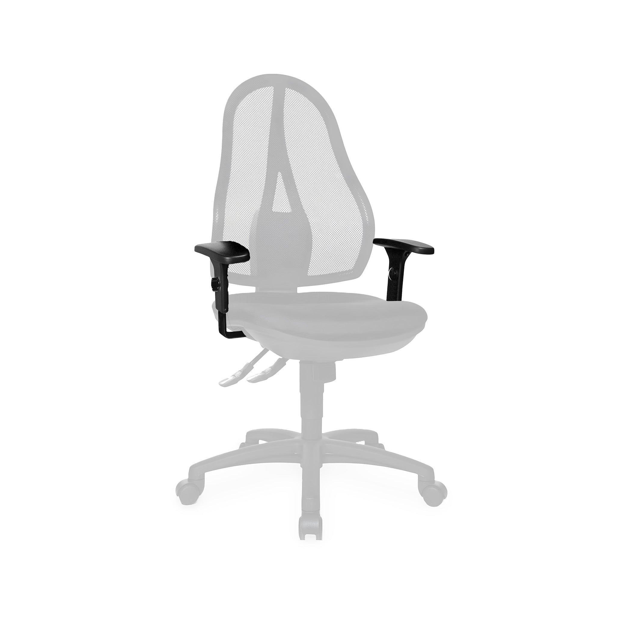 Armlehnen-Set höhenverstellbar für Bürodrehstuhl Basic mit Netz – ergonomischer Komfort am Arbeitsplatz
