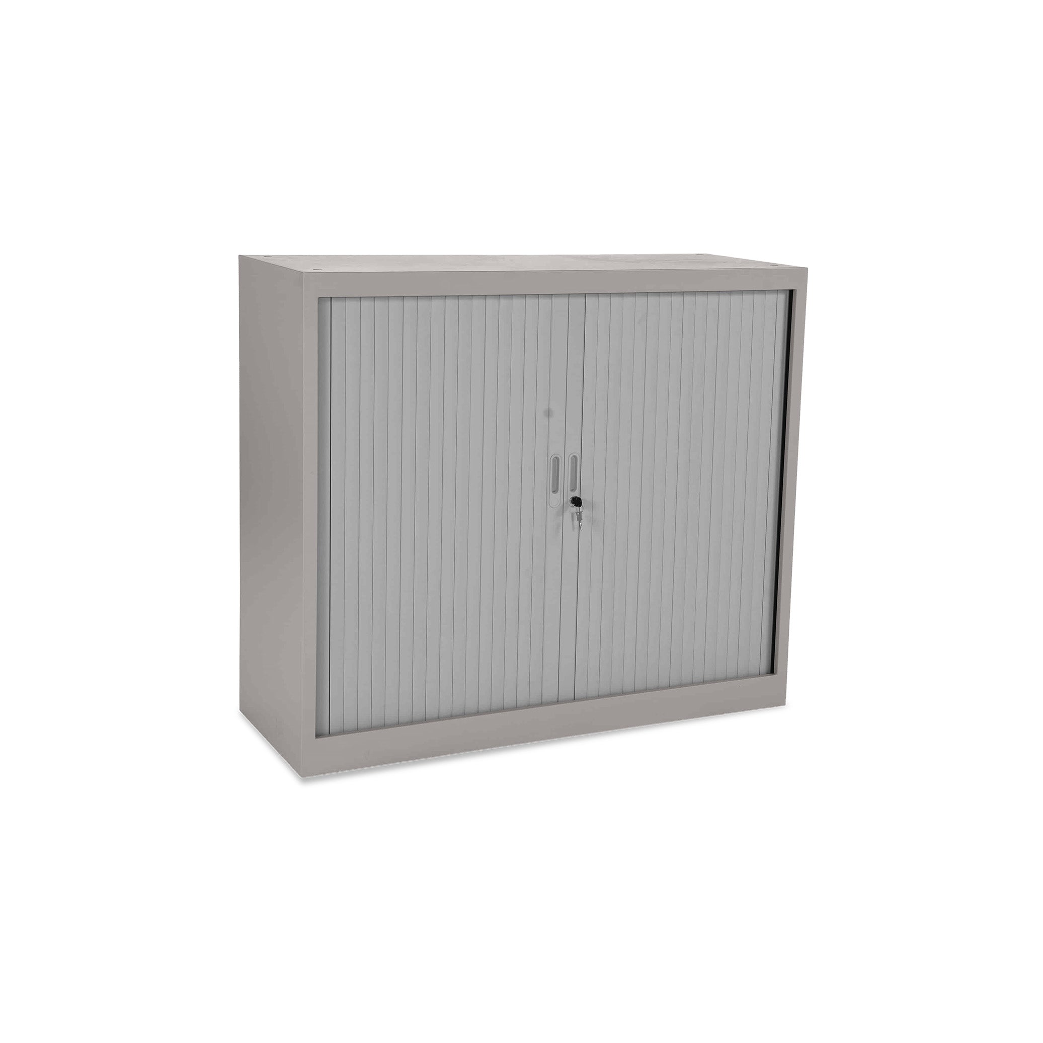 Mittelhoher Rollladenschrank 1200 × 450 × 1050 mm, farbe weißaluminium/silber, 2,5 OH Mittelhoher Rollladenschrank 1200 × 450 × 1050 mm, farbe weißaluminium/silber, 2,5 OH