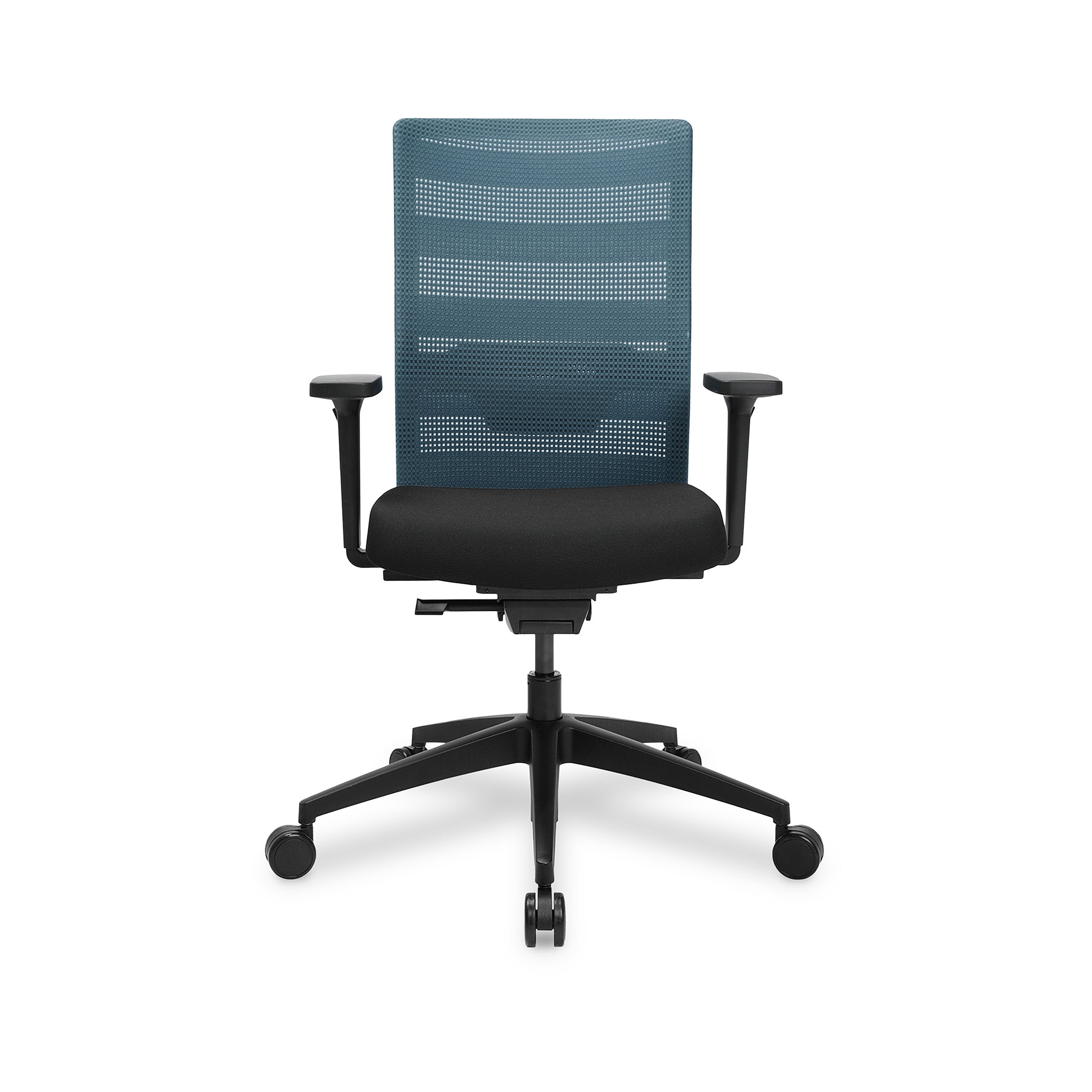 Bürodrehstuhl AIRWORK – Ergonomischer Netzrückenstuhl mit Lordosenstütze, Mint Polster, GS geprüft