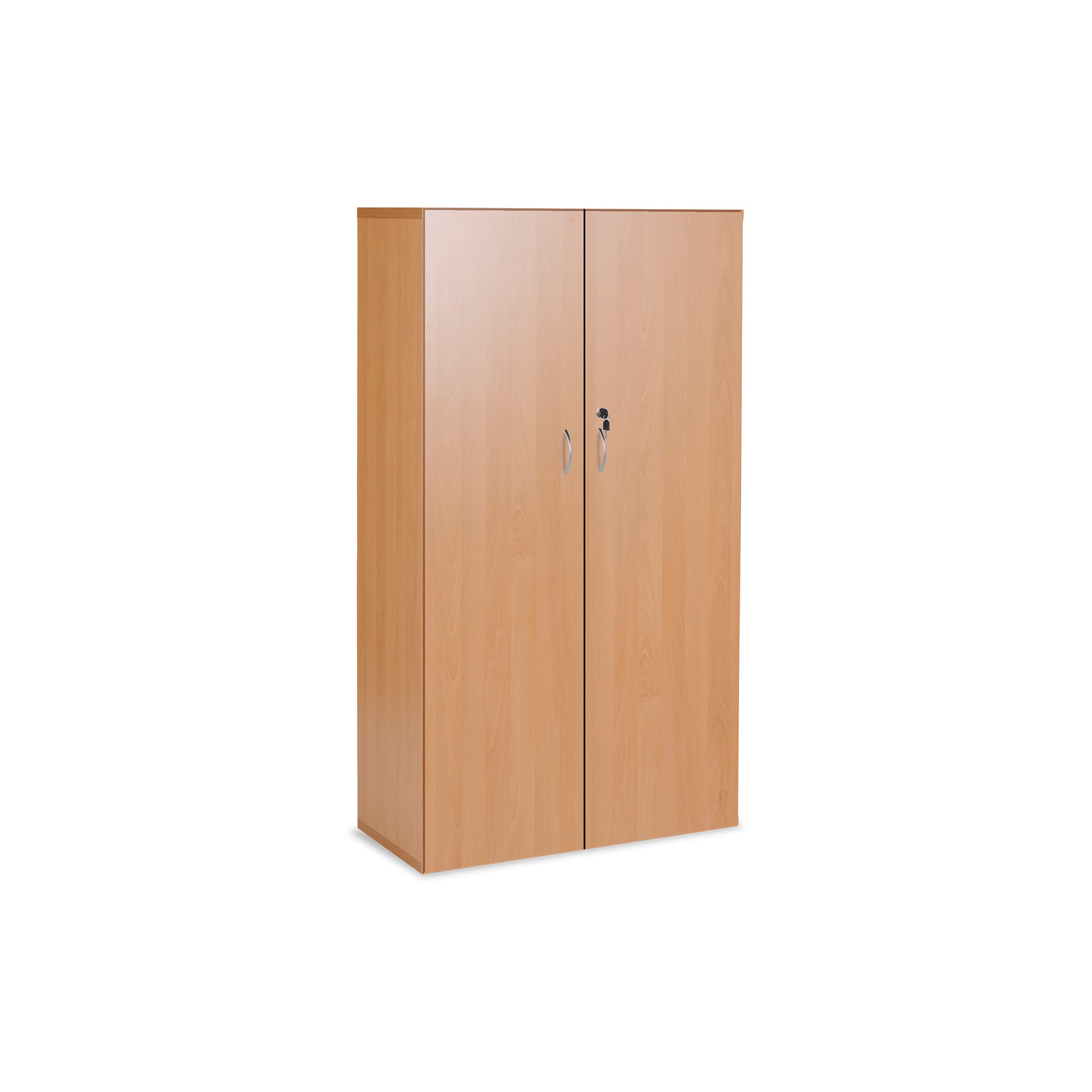 Praktischer Aktenschrank aus Holz mit 4 Ordnerhöhen im Dekor Buche – abschließbar, 800 x 393 x 1445 mm Praktischer Aktenschrank aus Holz mit 4 Ordnerhöhen im Dekor Buche – abschließbar, 800 x 393 x 1445 mm