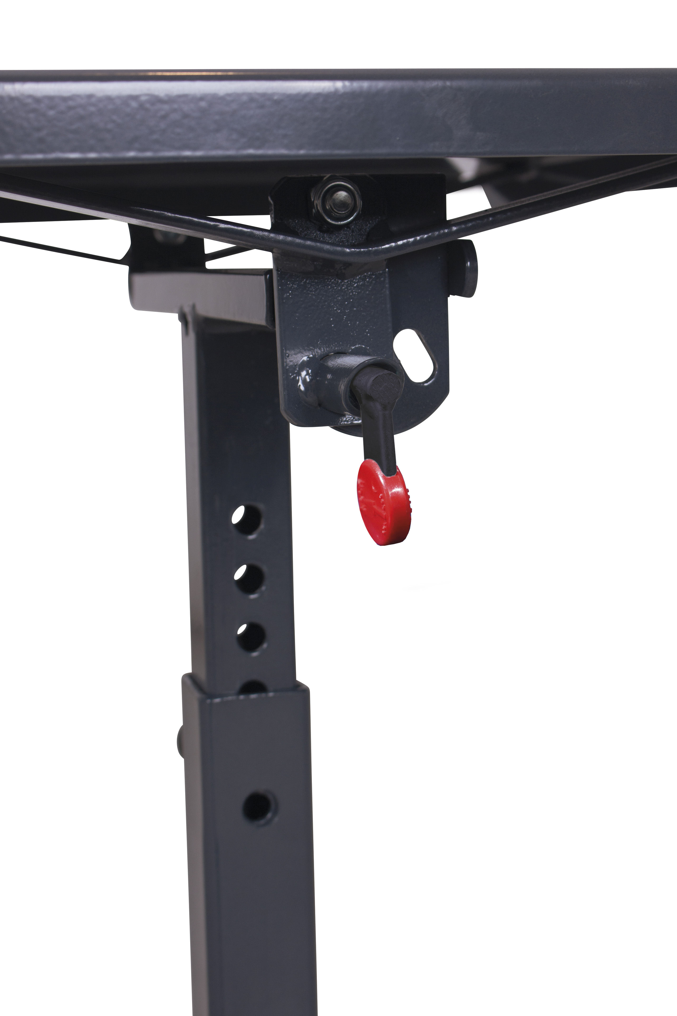 Einseitig neigbarer ESD Materialständer 600 × 410 mm, höhenverstellbar 695 - 1095,  für Kisten 600 × 400 mm, RAL 7024, ideal für ESD-Arbeitsplätze