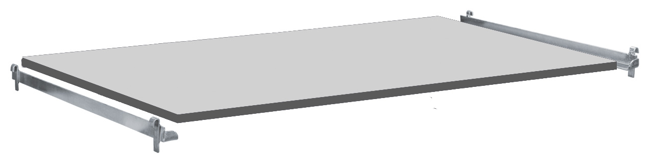 Leitfähiger ESD-Boden 1200 × 760 mm für Etagenwagen, mit Stahlrahmen und Einhängeprofil