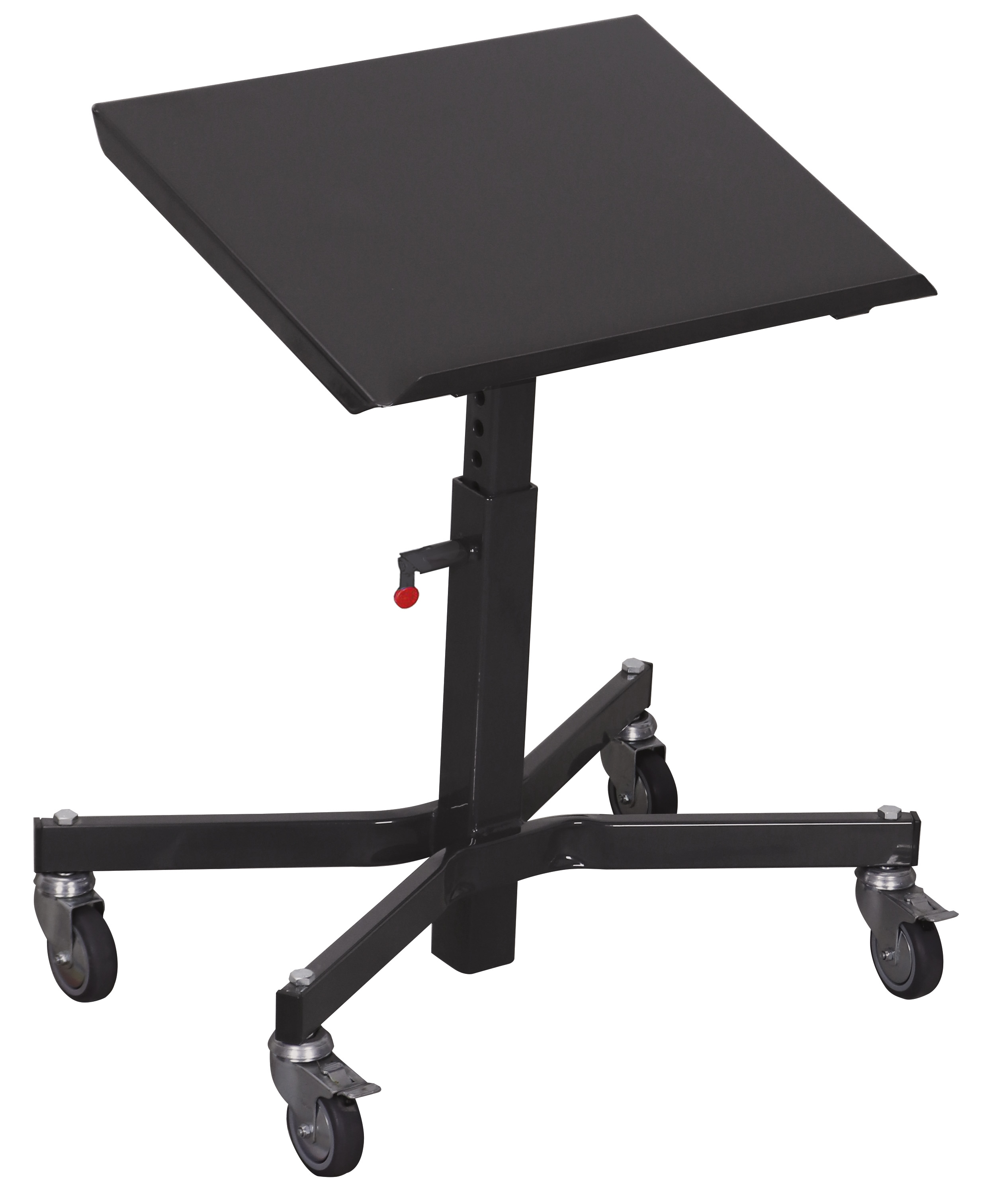 Ergonomischer Materialständer einseitig neigbar, höhenverstellbar 500 - 755 mm, für Kisten 600 x 400 mm, RAL 7016, ideal für Montage & Logistik